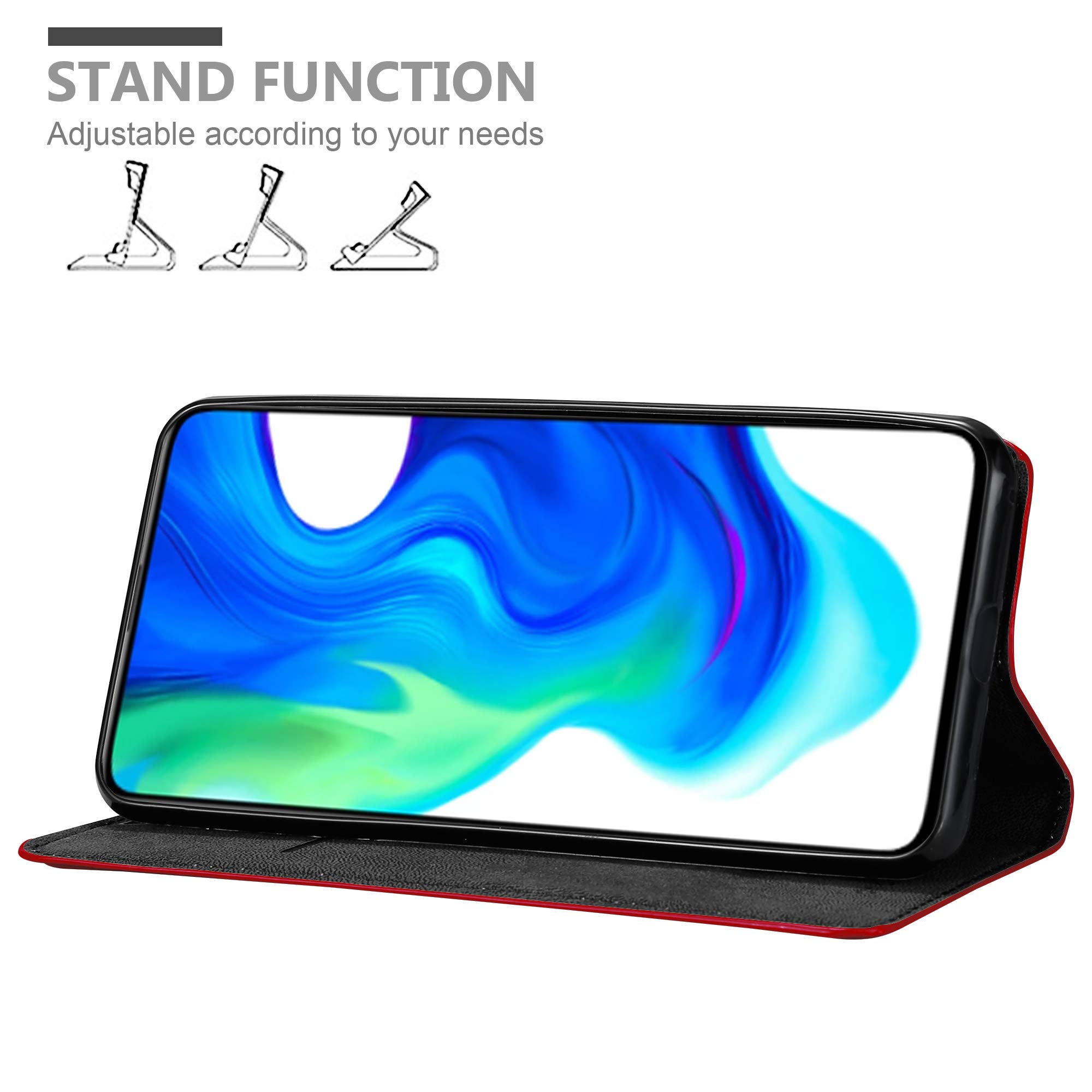 Cadorabo Custodia Libro Portafoglio Per Xiaomi Poco F2 Pro – Nero Notte, Con Chiusura Magnetica, Slot Carte E Banco, Funzione Stand - 2
