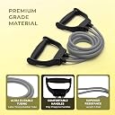 ALYV Natural Rubber Double Toning Resistance Tube - Exercise Band for Workout, Health & Personal Care (Grey) gallery image