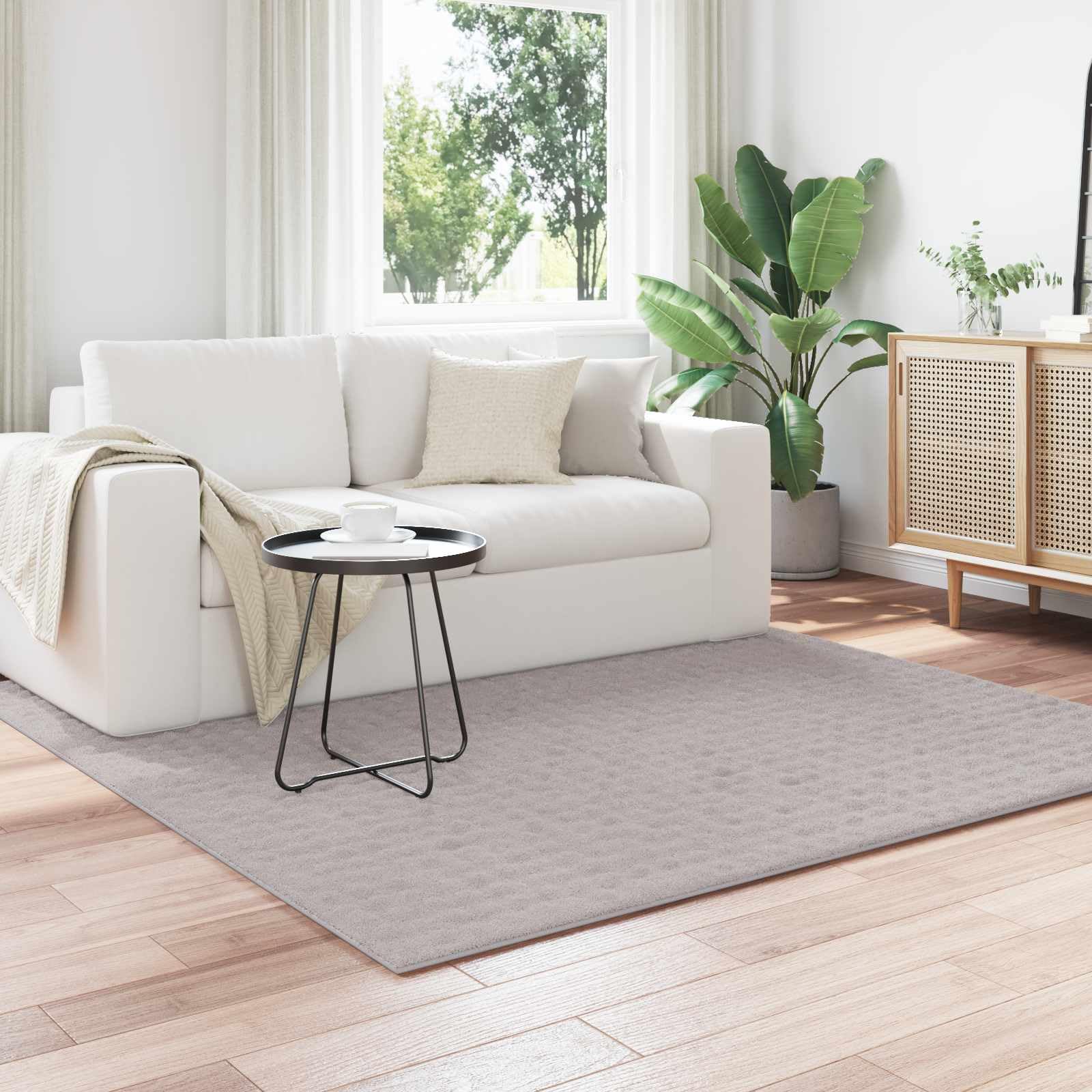 Tapis de salon sable SIROLO 200x200 idéal pour chambre et couloir