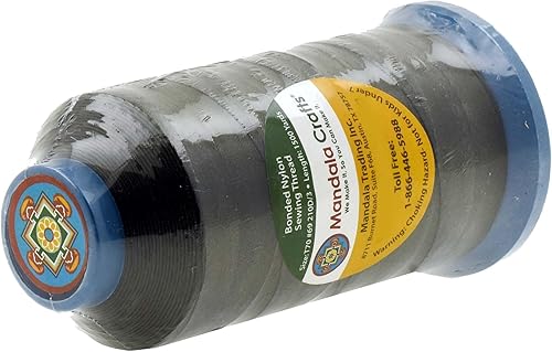 Miniatura 3 de Mandala Crafts - Hilo de nailon para coser cuero, tapicería, mezclilla y para trenzar el pelo resistente, 1500 yardas, tamaño 69 T70