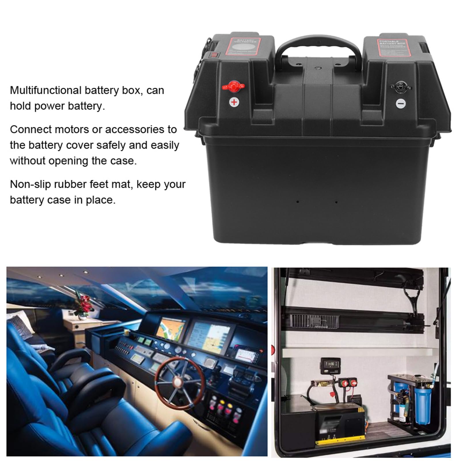 Amazon | 12V多機能スマートバッテリーボックス USBカーチャージャー