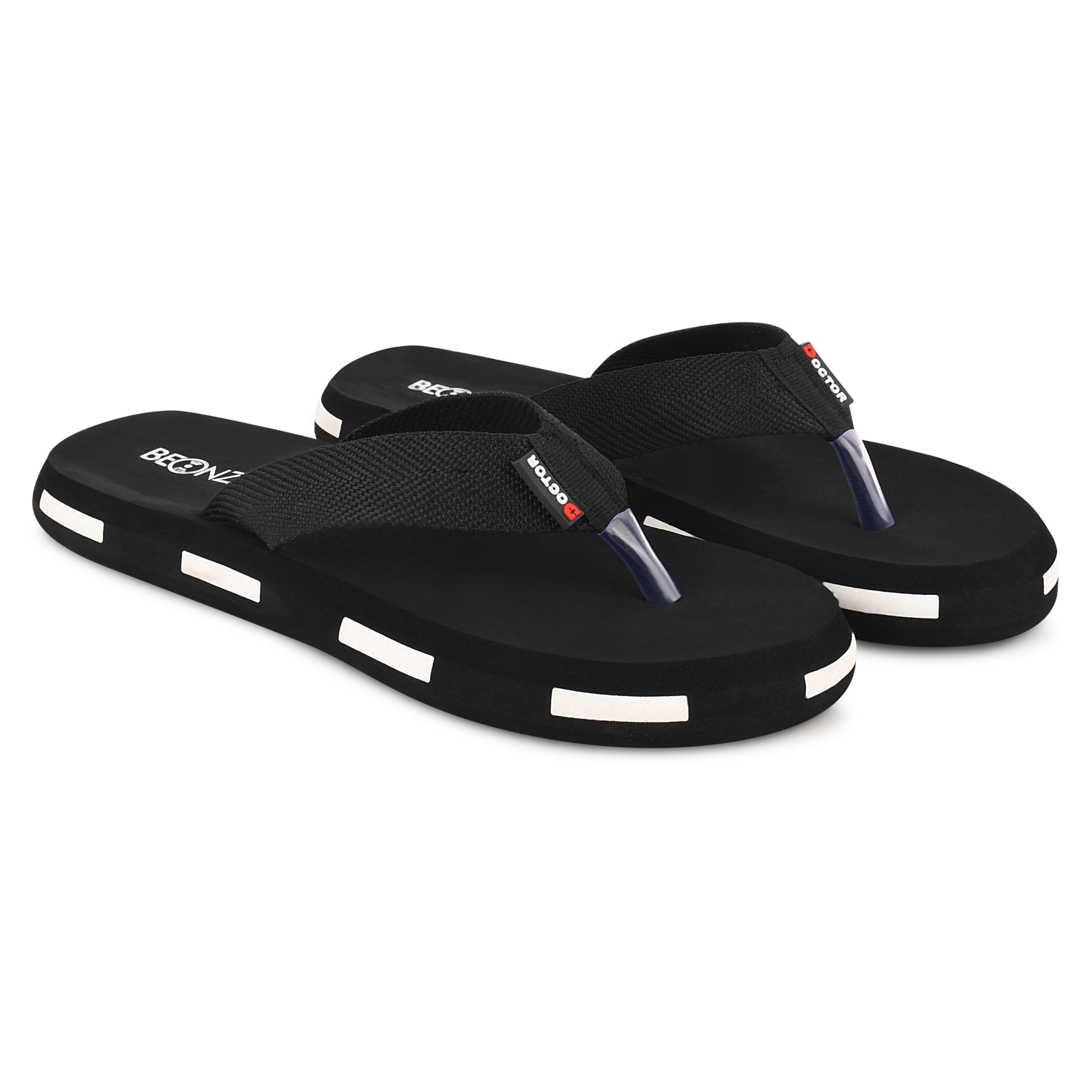 BEONZA Men Ortho Slippers Black - Image 1