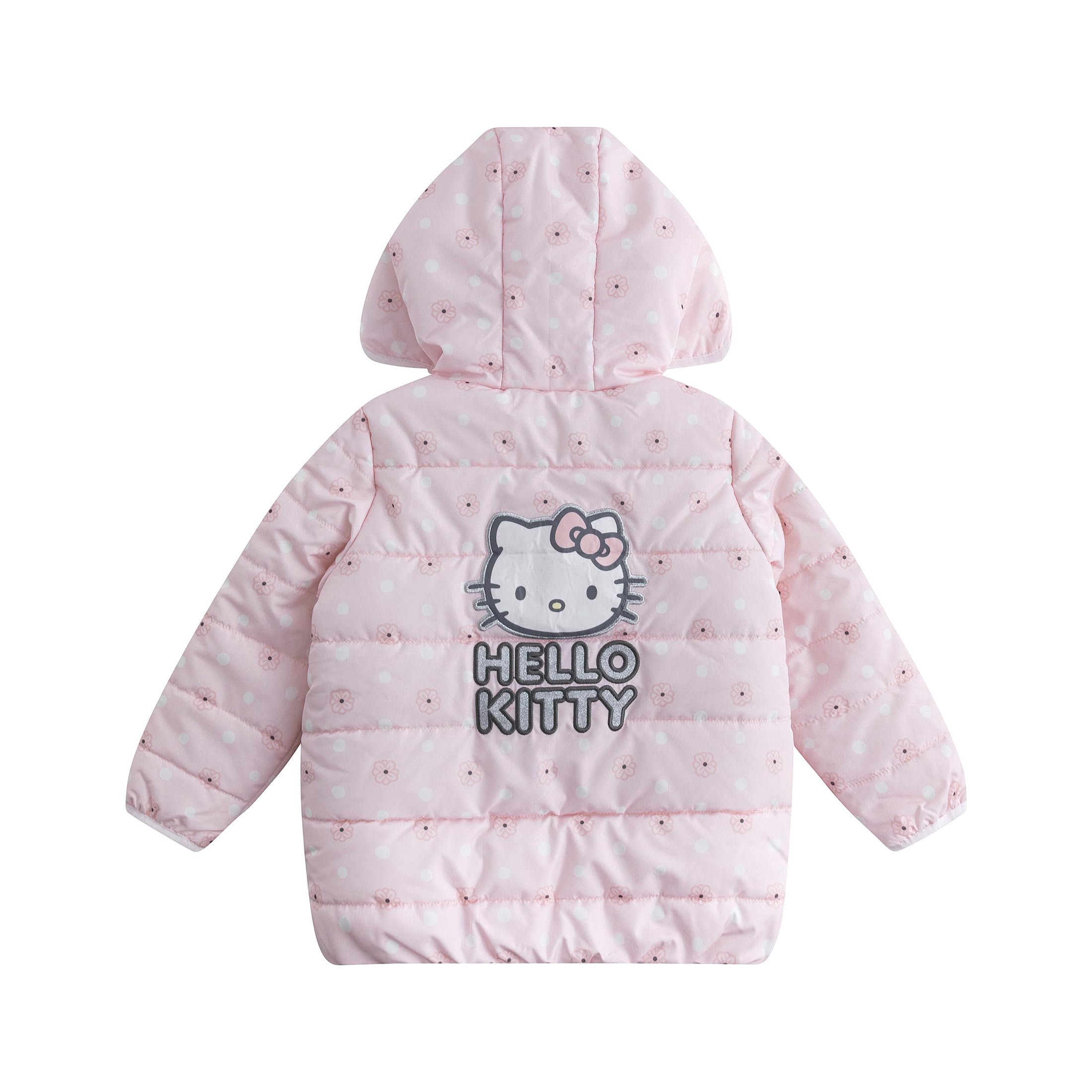 Hello Kitty Sanrio - Piumino da bambina con cappuccio e orecchie, per bambini grandi