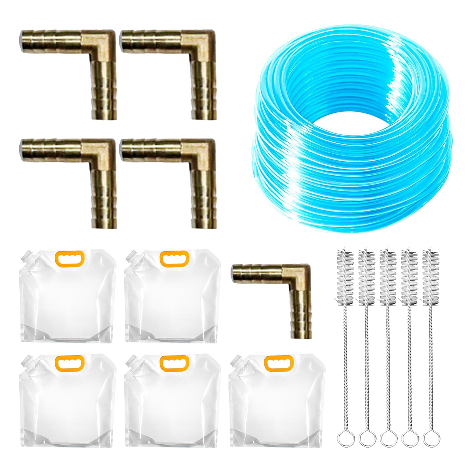 MAple Bag - Kit di maschiatura per, tubo in silicone da 100 cm con di raccolta da 5 l, rubinetti e beccucci per sciroppo d'acero, spazzola per tubi, per la raccolta di degli