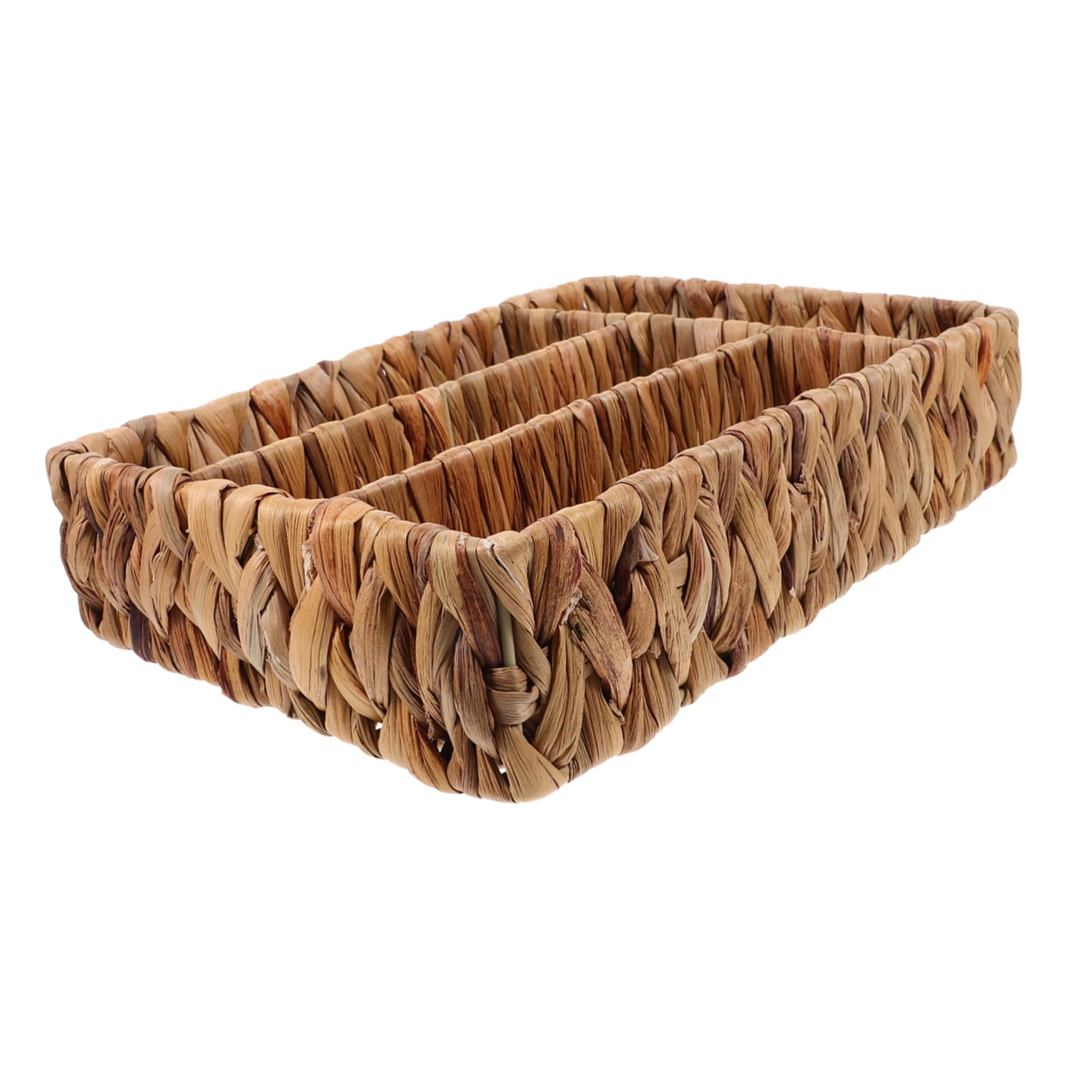 Zerodeko Cesta Para Cubiertos De Cestas De Mimbre Para Servir Organizador De Cubiertos De Mimbre Soporte Para Cubiertos Bandeja De Utensilios Cámping Cesta De Almacenamiento Planchar