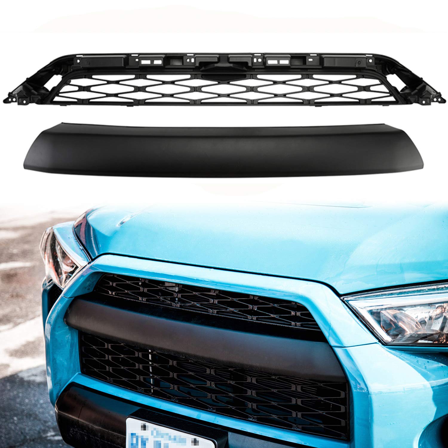 2 Parts Replacements Front Grille for Toyota 4Runner 20142019 SR5