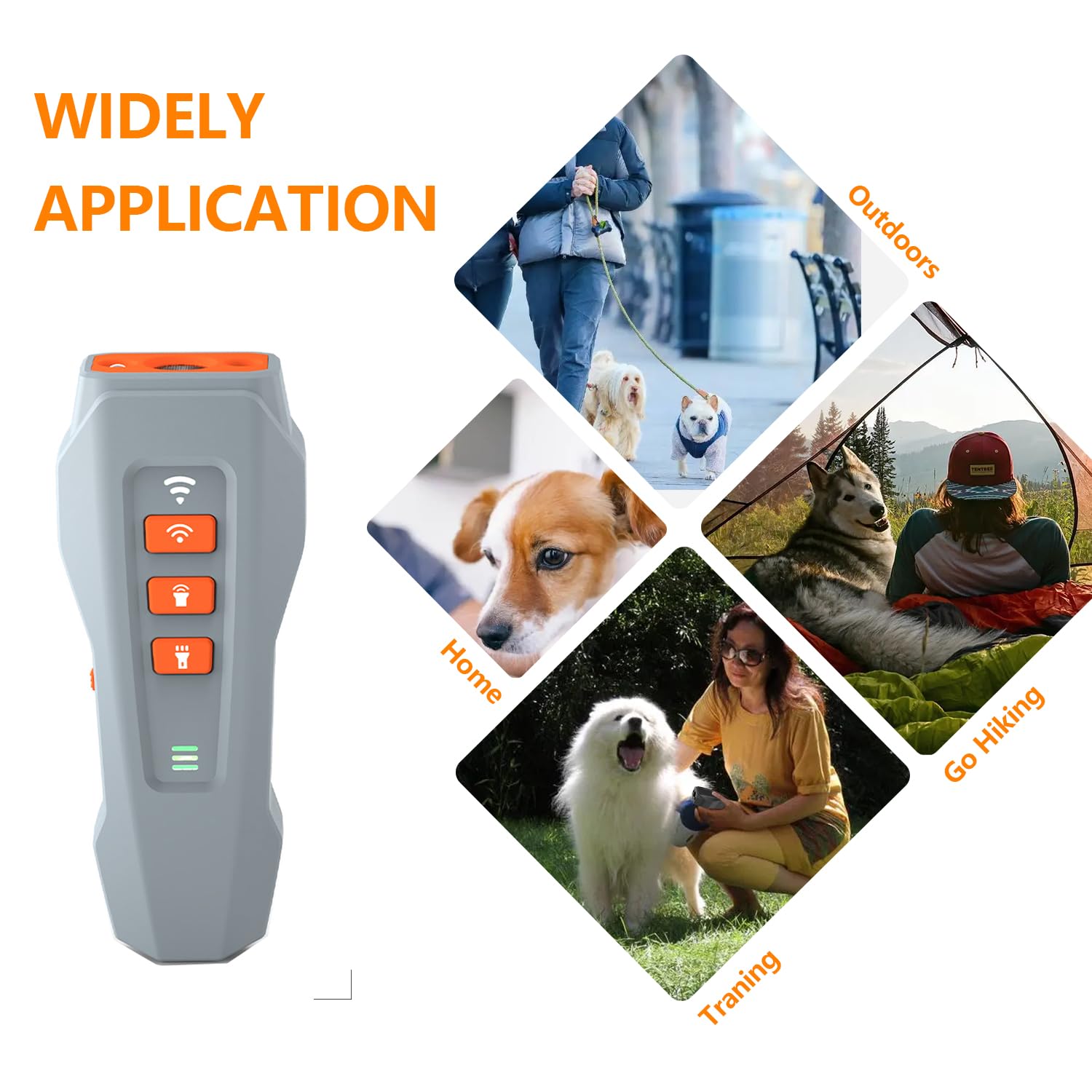 CILIENG Ultraschall Anti Bell Gerät Für Hunde - 3 Frequenzstufen Wiederaufladbar