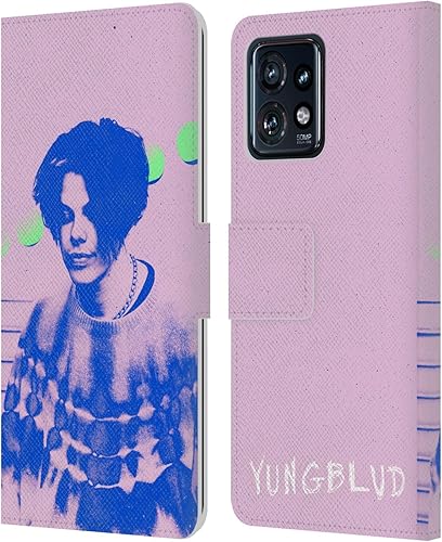 Miniatura 9 de Head Case Designs Officially Licensed Yungblud Face Graphics Leather Book Wallet Case Cover Compatible with Motorola Moto Edge 40 Pro