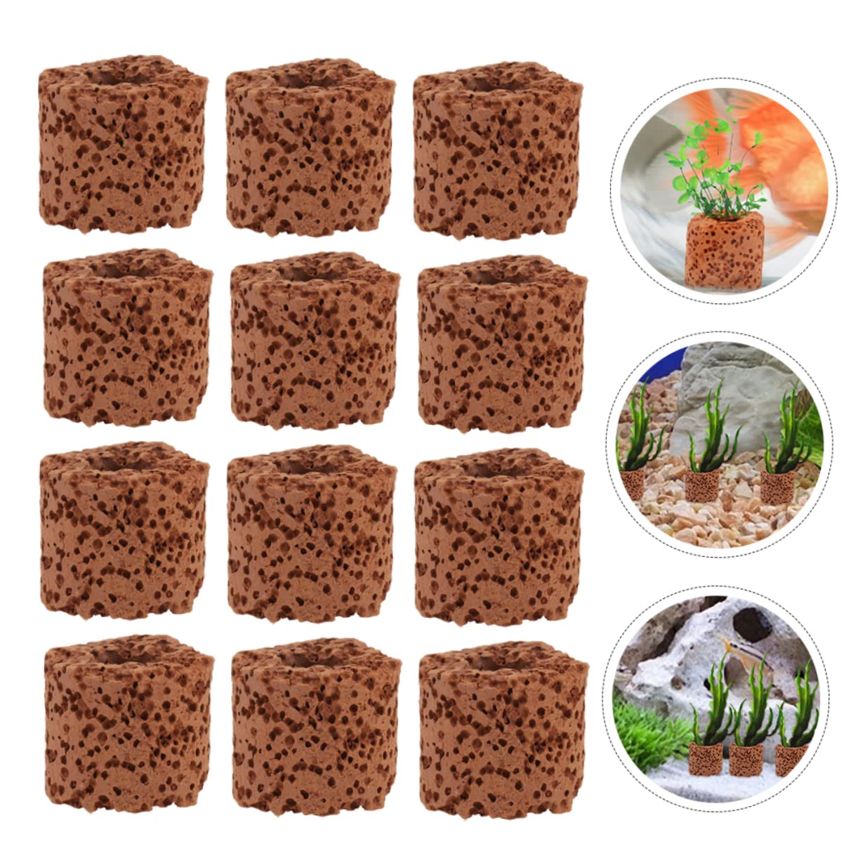 VANZACK 40 Piezas Anillo De Fijación De Césped Acuático Soportes para Plantas Subacuáticas Anillos Fijadores para Algas Acuáticas Antiflotación para Plantas Uso para Decoración De Acuario