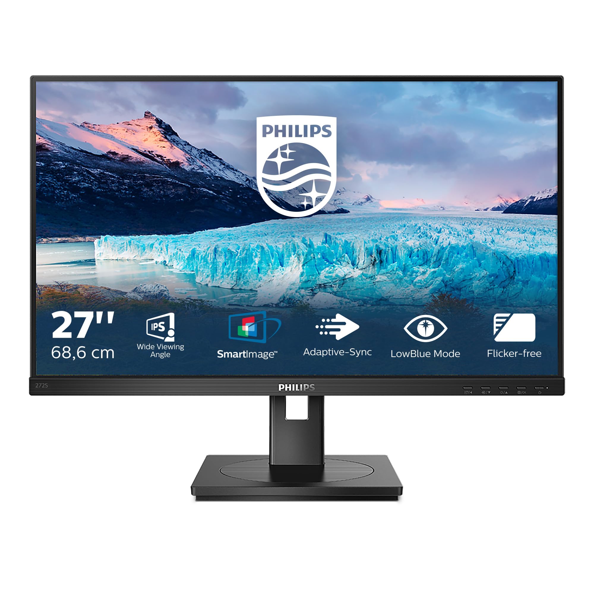 Philips 272S1AE - 27 Inch FHD Monitor,75Hz, 4ms, IPS, Height