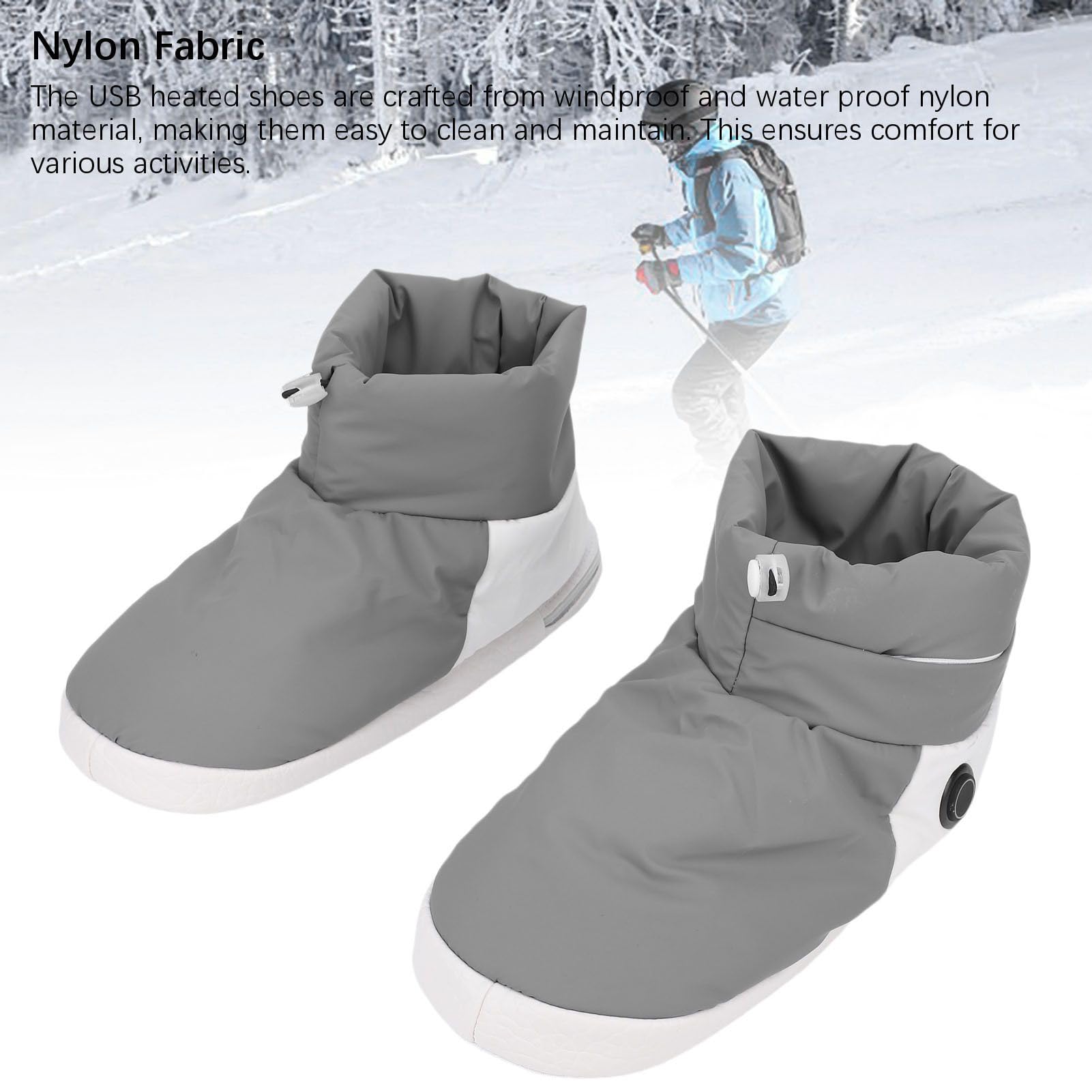 Zapatillas De Casa Calefactables,Zapatos con Calefacción USB Cálidos | Suministros de Invierno para Acampar Dormir Cazar Navidad Viaje | para Interior Exterior Caza Senderismo Camping Viajes Navidad