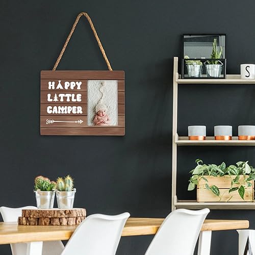 Miniatura 3 de FONDCANYON Marco de fotos Happy Little Camper, marcos de fotos decorativos para baby shower, regalos de cumpleaños para bebés, niñas y niños (foto