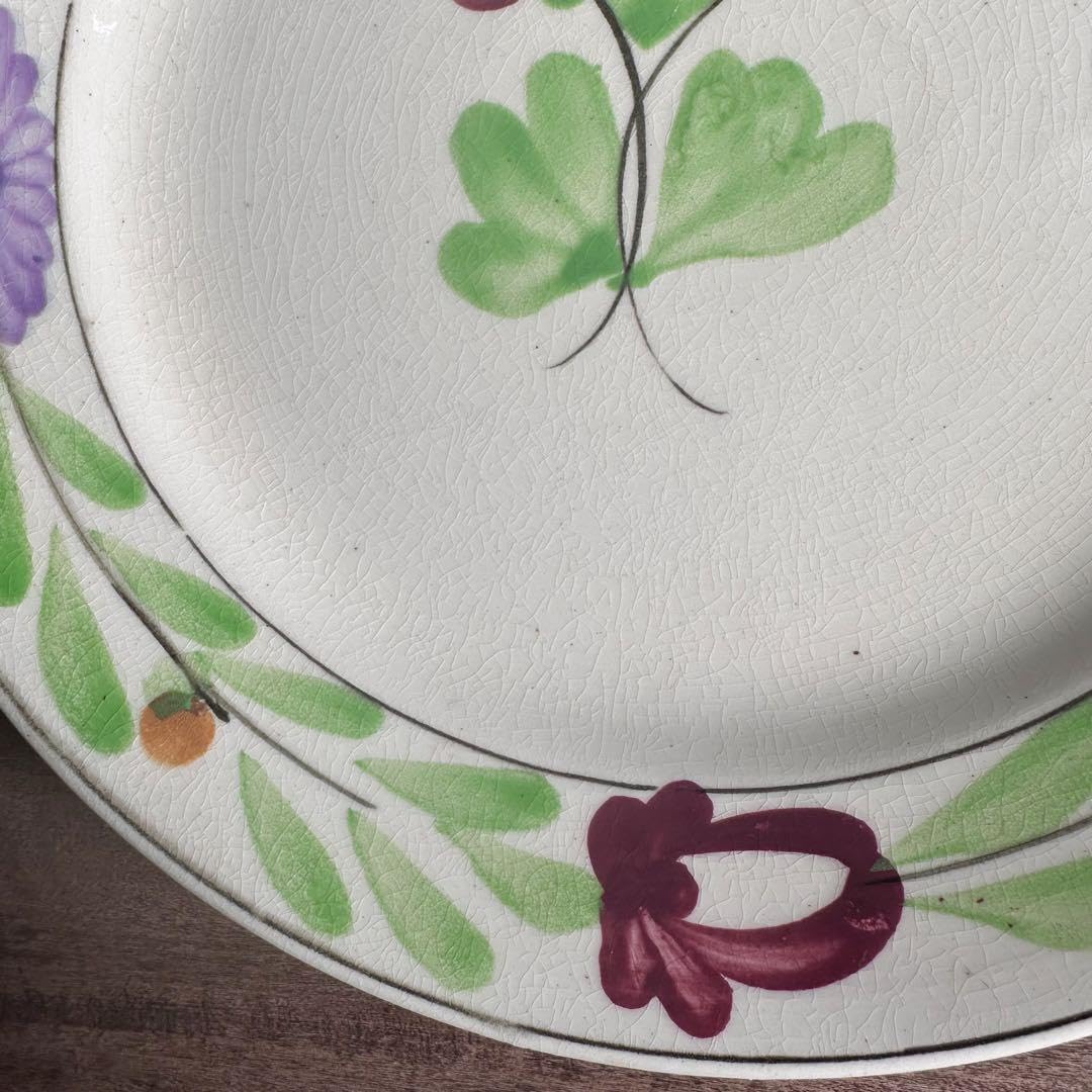 [ レア ] 珉平焼　リム皿　色絵　花文　賀集珉平　淡路焼　江戸期　美品 Amazon.co.jp: 珉平焼 リム皿 色絵 花文 賀集珉平 淡路焼 江戸期