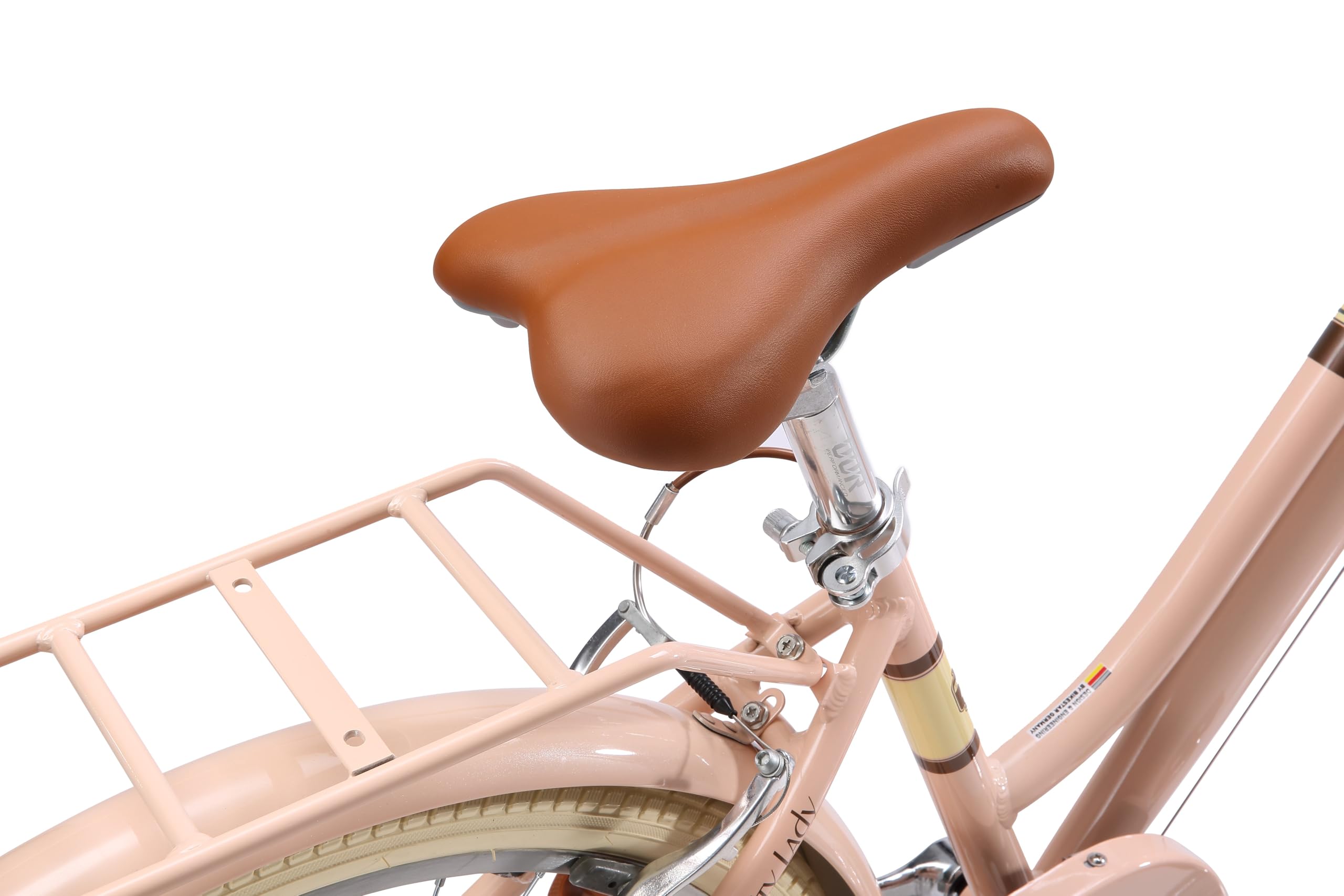 BIKESTAR Alu Kinderfahrrad ab 9-10 Jahre | 24 Zoll City Retro Bike, 7 Gänge, Korb, V-Bremse, Hollandrad | Risikofrei Testen