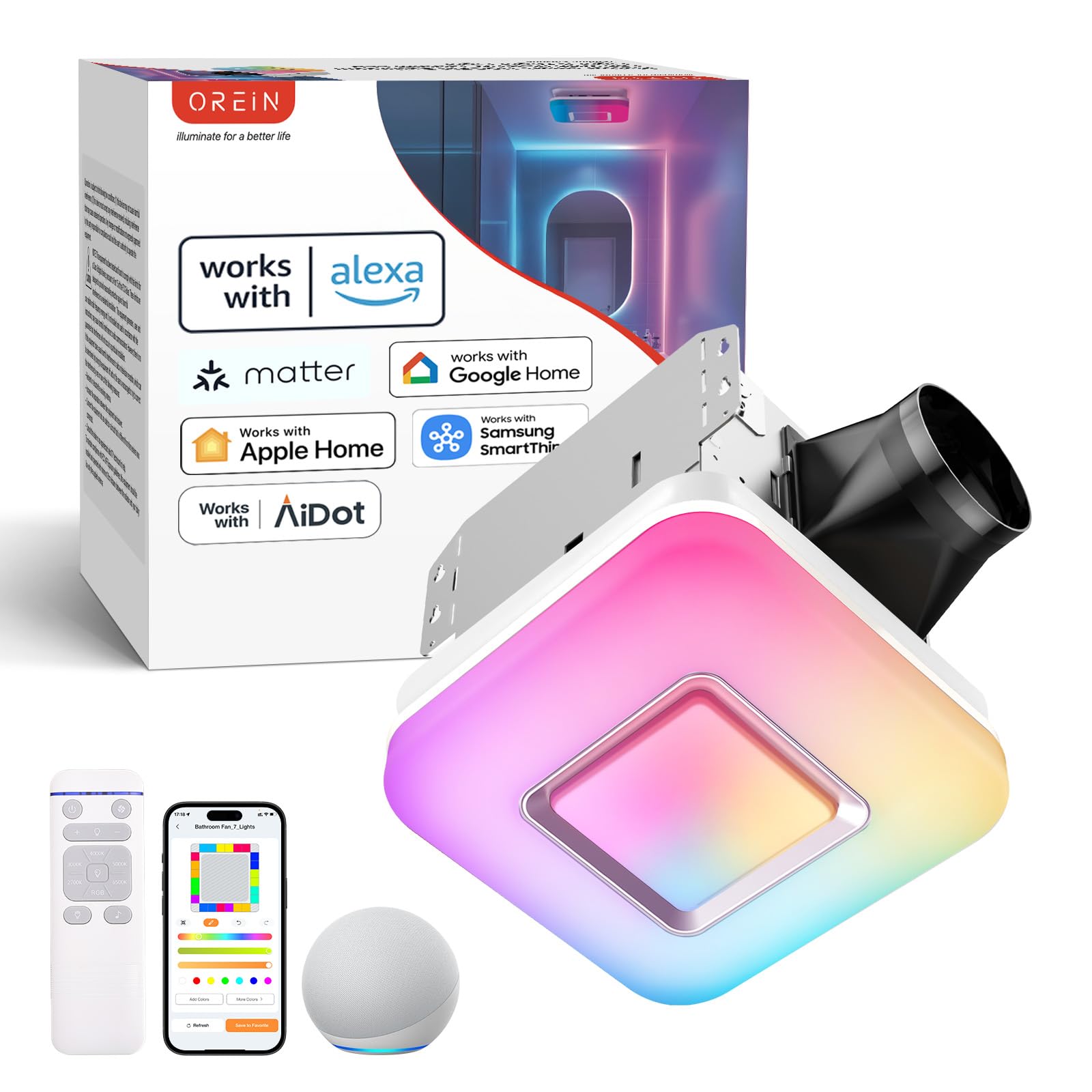 OREiN Matter Smart Bathroom Fan
