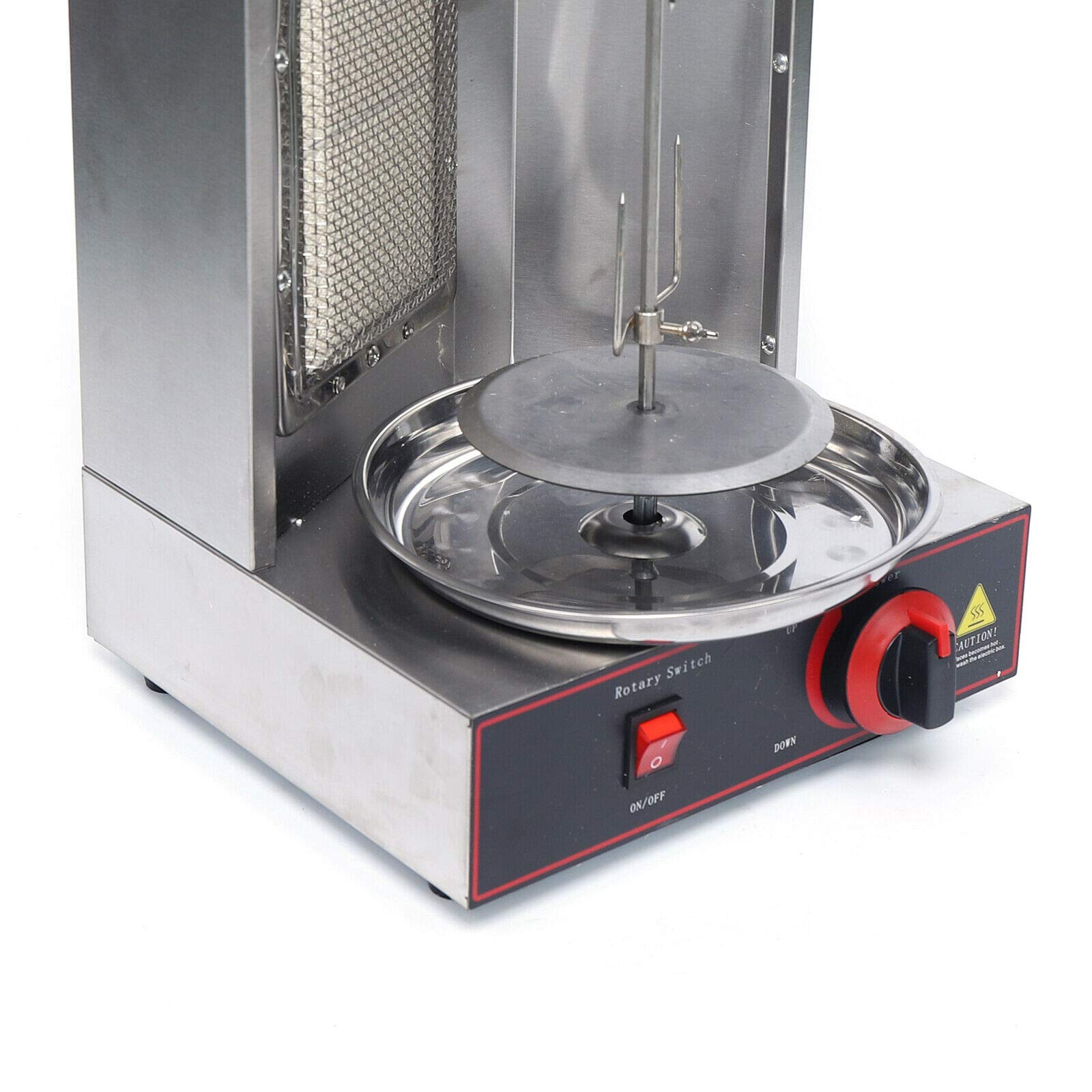 Döner/pollo e shish kebab vertical multigrill, contenitore di grasso in acciaio inox, macchina da broiler verticale a gas filatura kebab gyro grill macchina