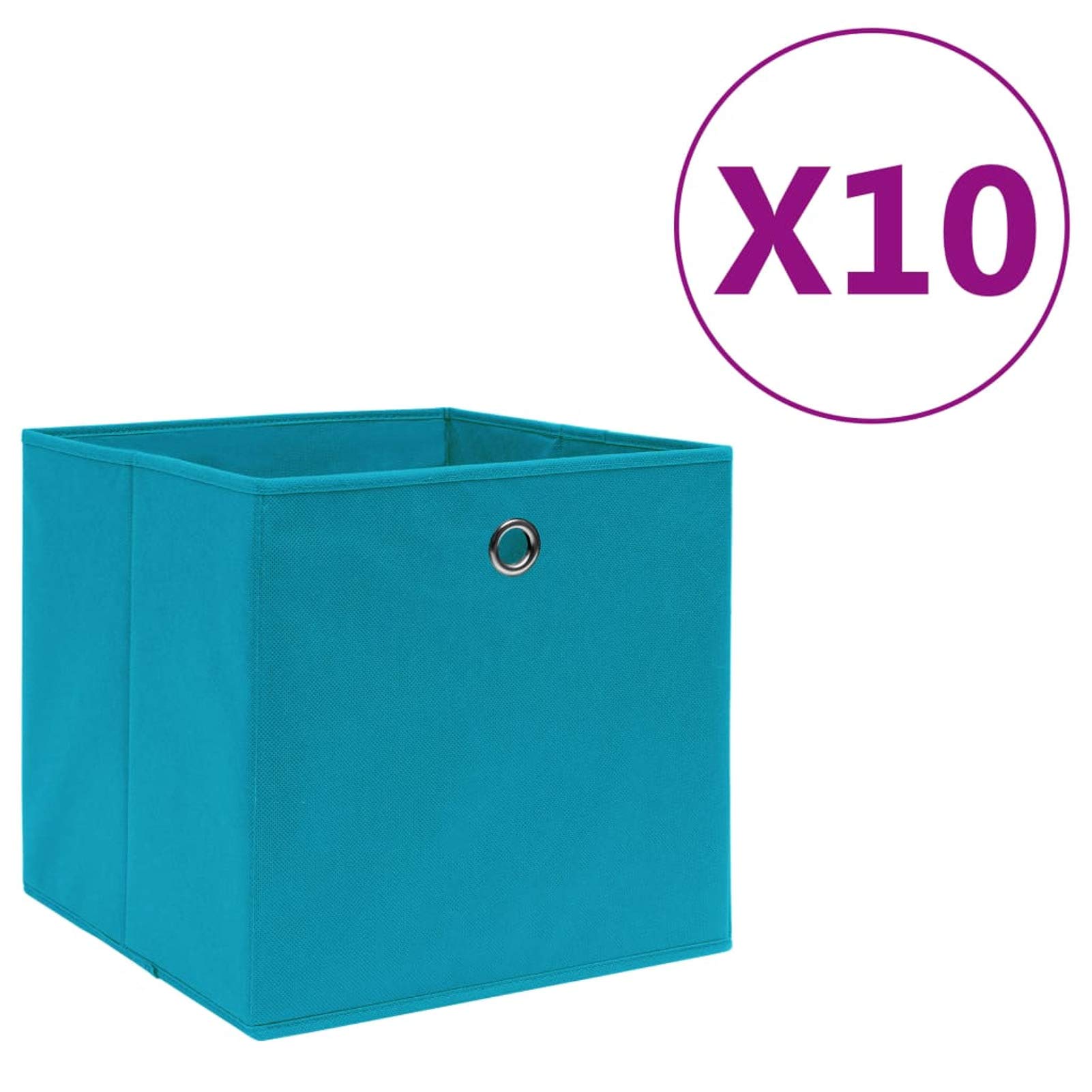 Aufbewahrungsboxen 10 STK Spielzeugkiste, Aufbewahrungskiste, Kleideraufbewahrung, Kleideraufbewahrung & Organisation, Vliesstoff 28x28x28 cm Babyblau