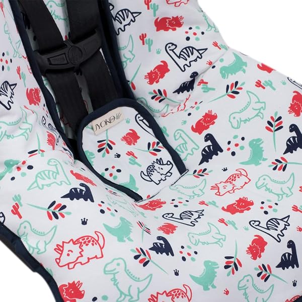 JYOKO Kids Funda de algodón Universal Acolchada para Portabebé (Dino Party) - 4