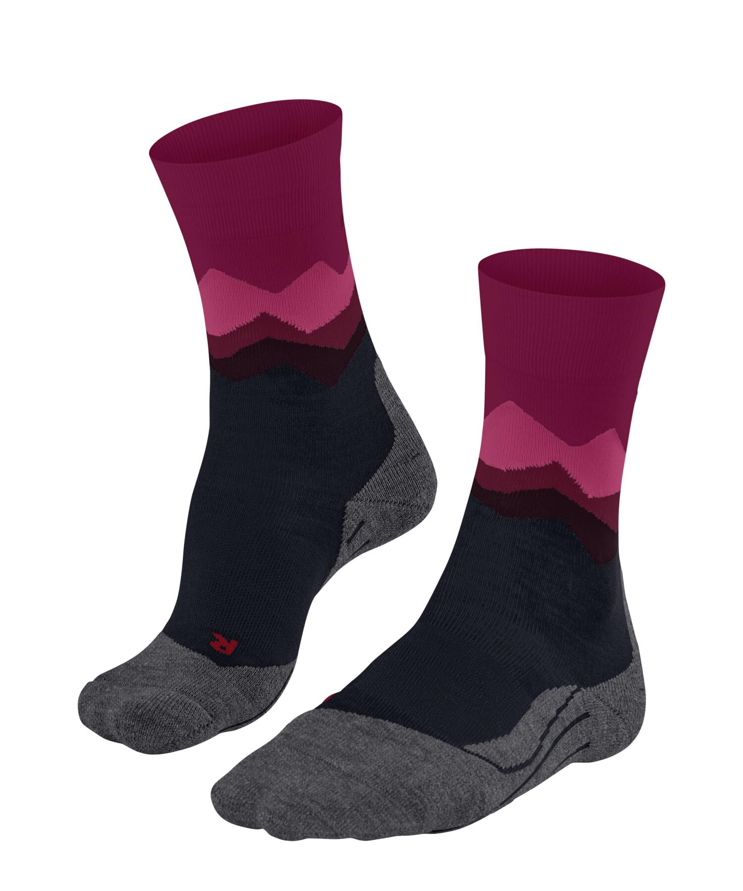 FALKE Women's TK2 Explore Crest W So Wool Thick Anti-Blister 1 Pair Hiking Socks, Blue Space 6116, 5.5-6.5