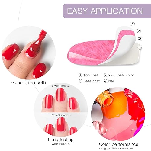 Miniatura 9 de Vishine Soak Off - Juego de esmaltes de uñas de gel LED UV con purpurina azul 03fl oz cada kit de manicura de gel de uñas