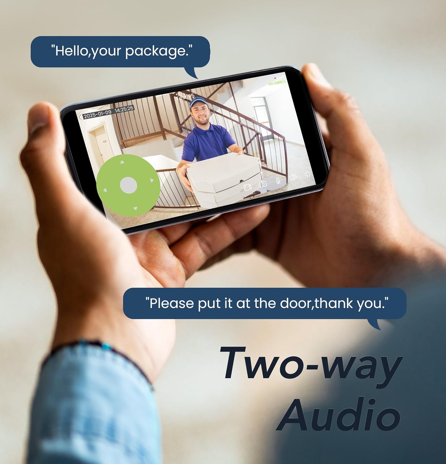 Two-way audio interaction with GNCC GL1 camera