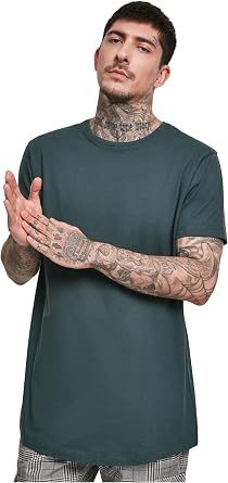 Urban Classics - Shaped Long Tee bottlegreen - XS