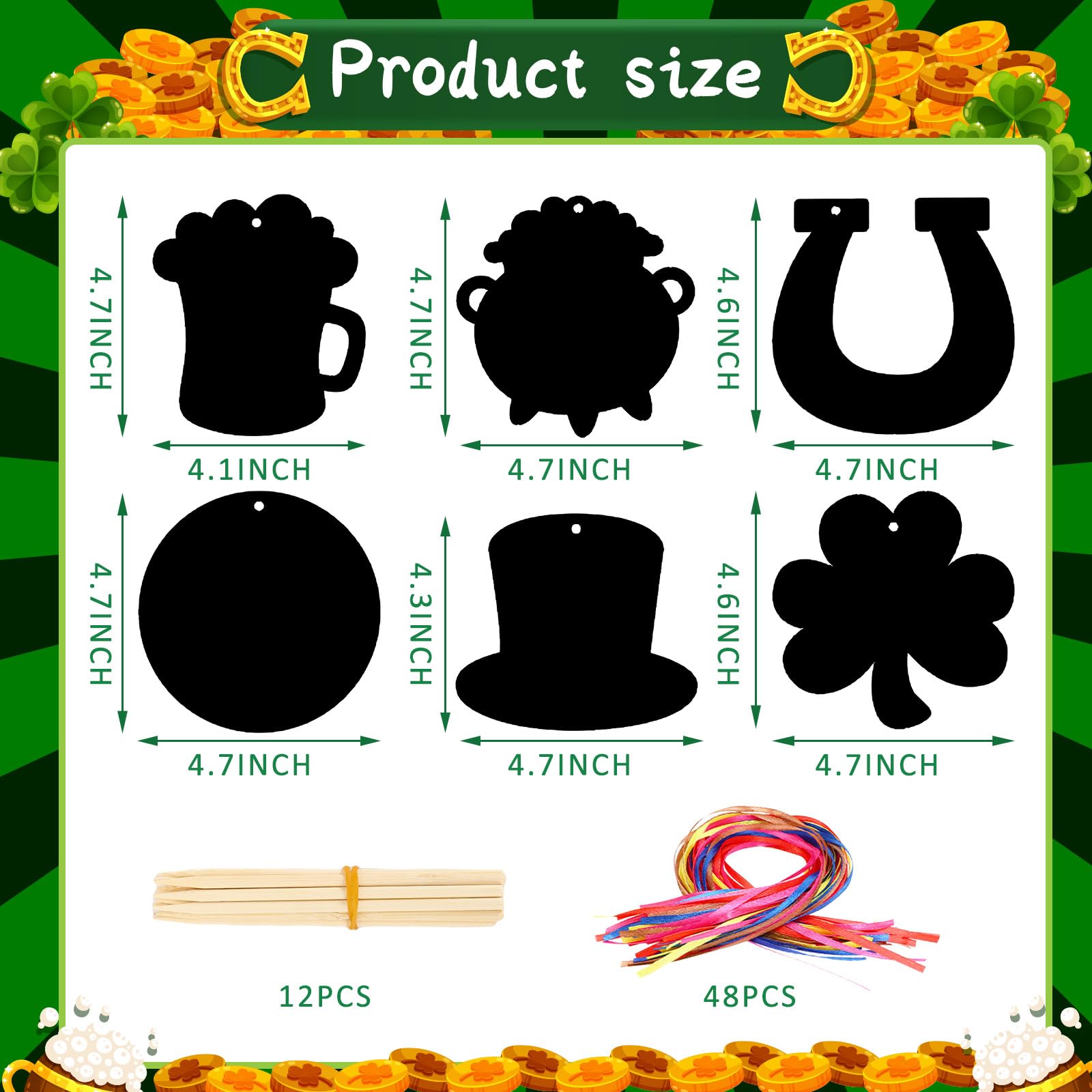 Snapklik.com : 36 PCS St Patricks Day Scratch Art For Kids, St ...