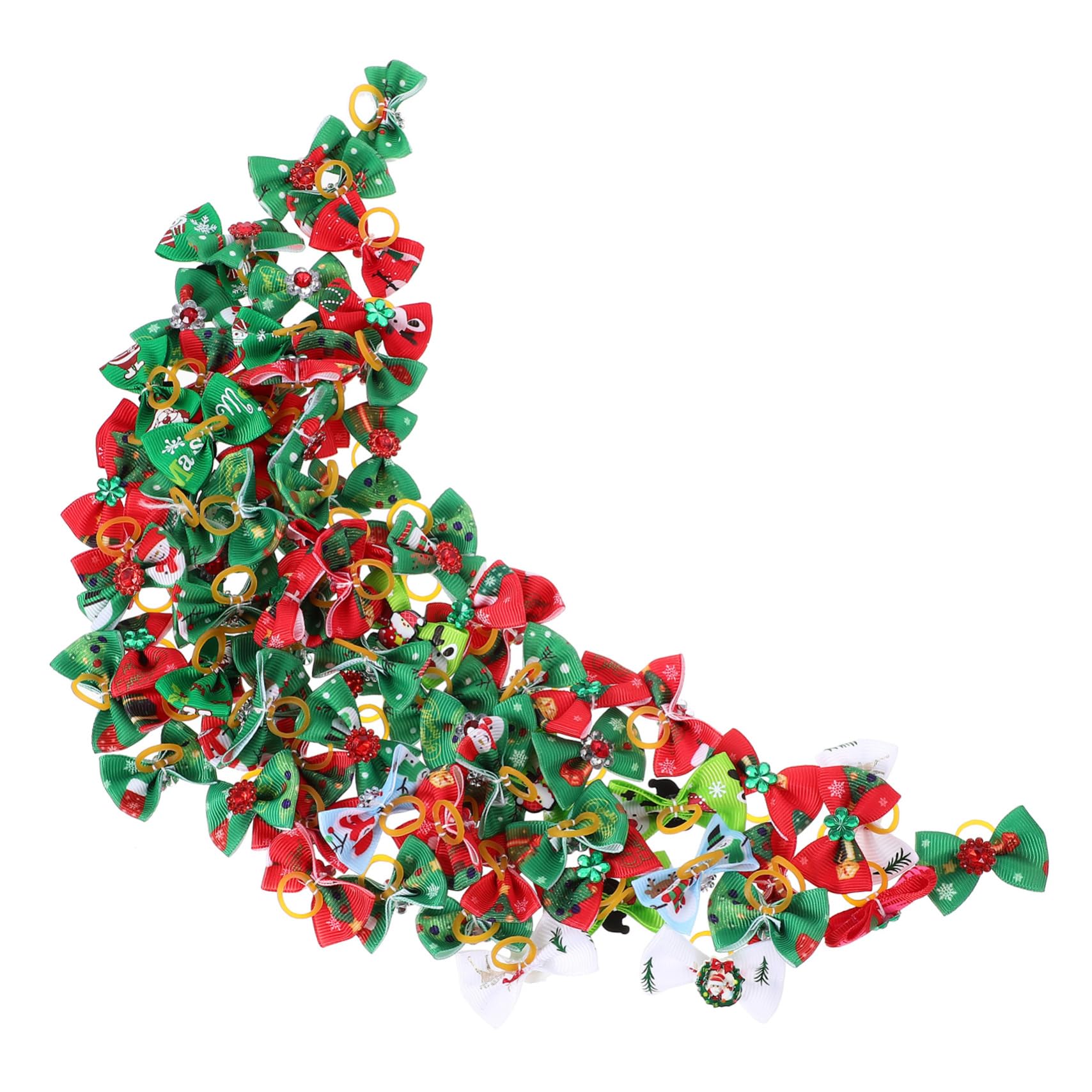 BESPORTBLE Fiocchi Cane 200 Pz Porta di Animali Domestici Ciuffo di Bowknot del Cucciolo per Animali Domestici Abito da Cane Cravatta per di Natale Cravatta per di Animali Domestici