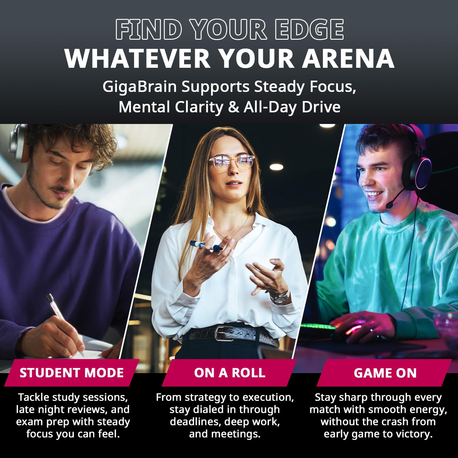 (inv) Granite Nutrition GigaBrain Nootropic Energy Powder – Cereboost, Alpha-GPC & ElevATP – Cognitive Focus Supplement for Sustained Energy & Performance – Blood Orange, 30 Servings