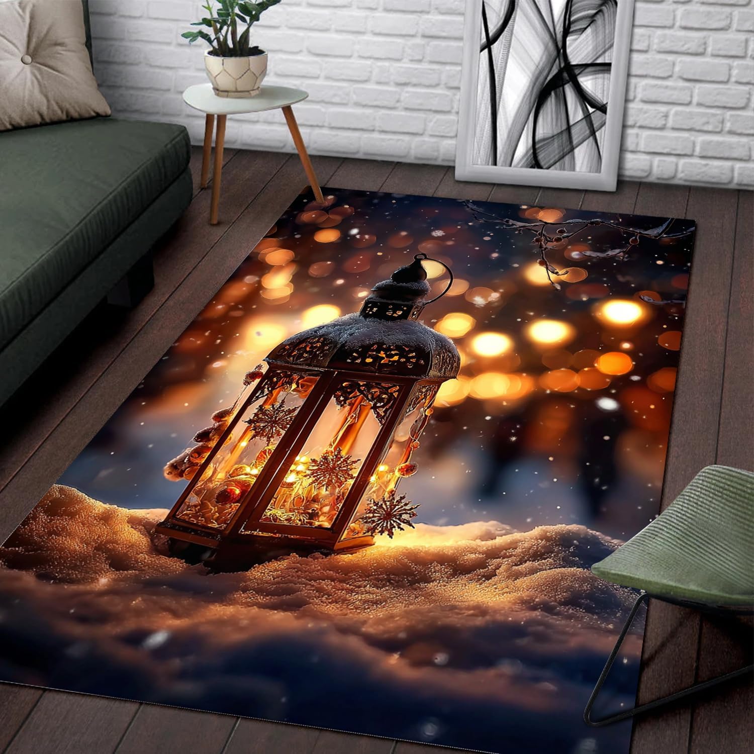 Amazon.com: Christmas Area Rug Personalized Christmas Tree Welcome Mat ...