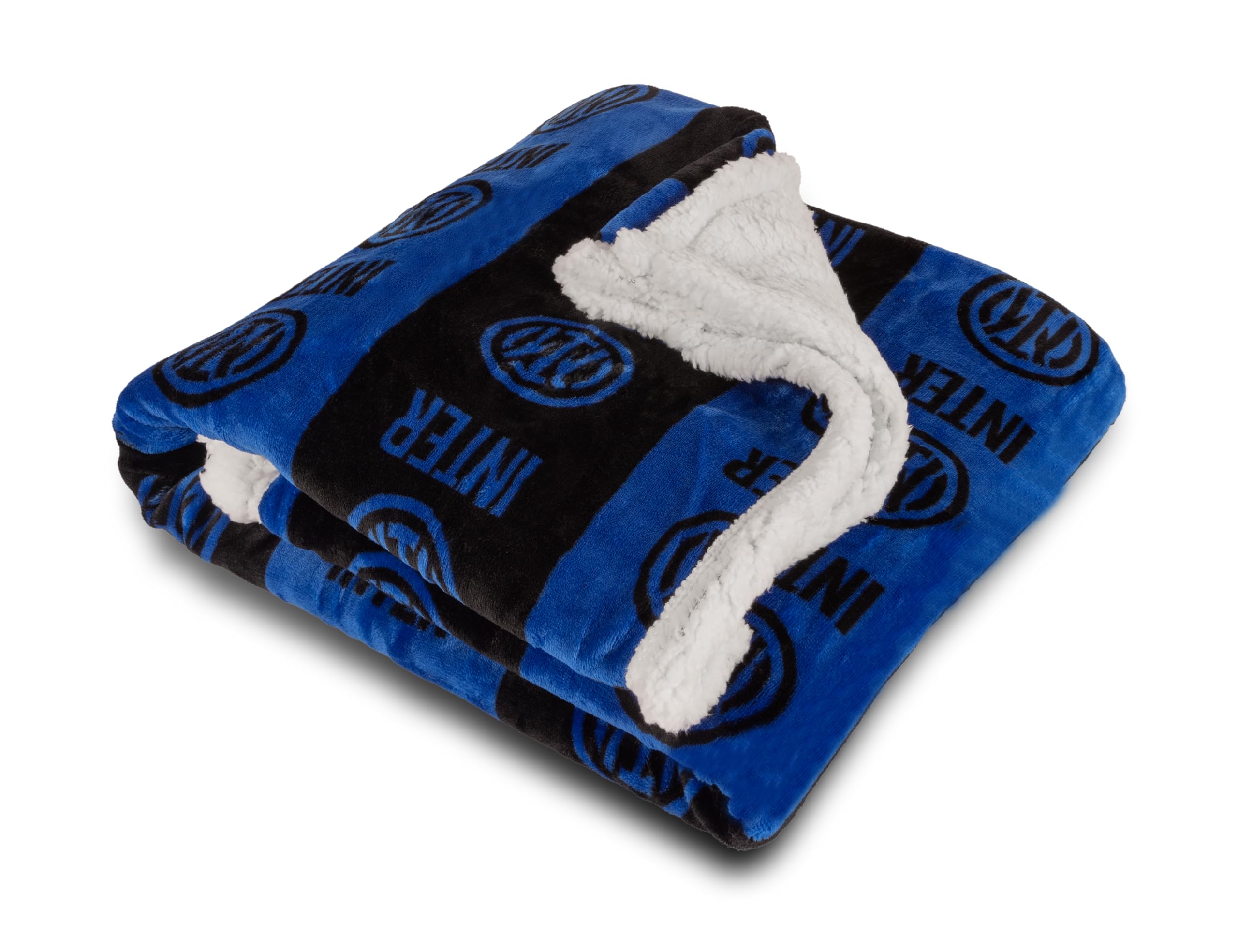 Coperta A.C.Milan Ufficiale In Pile Sherpa 130x160 Cm - Plaid Invernale Doppio Strato Per Divano E Letto - Foto 10