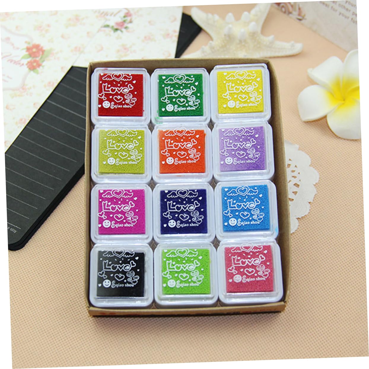 DOITOOL 3 Pièces Encreurs Multicolores pour Diy Encre Doigts Lavable Kit Créatif pour Artisanat et Manuels