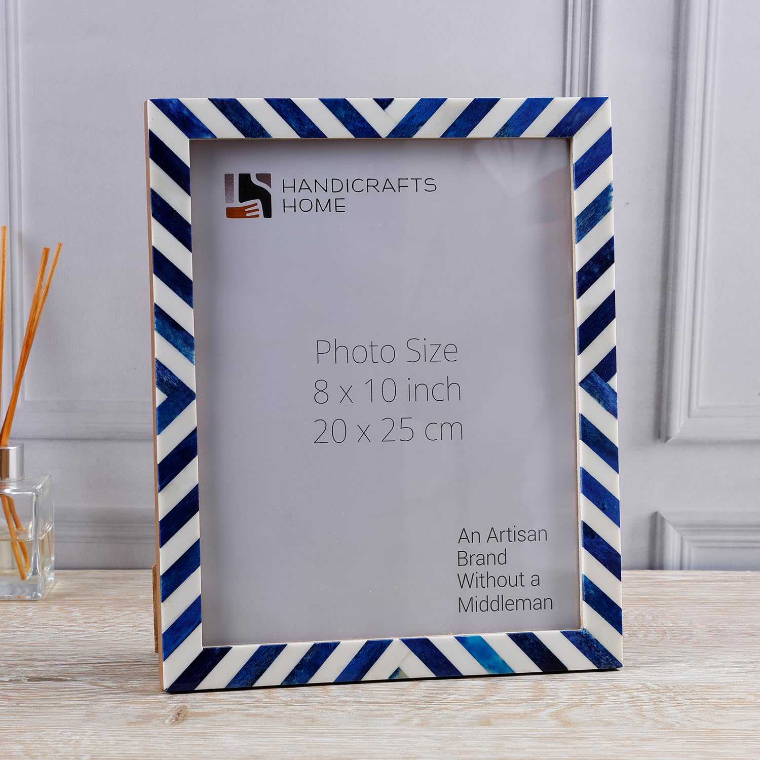 Amazon.co.jp: Handicrafts Home 8x10 ブルー写真フレーム