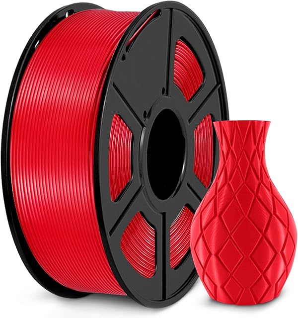 PETG 3D Printer Filament 1.75mm 1 kg Spool, SUNLU PETG Filament Red 1.75 +/- 0.02 mm for 3D printing