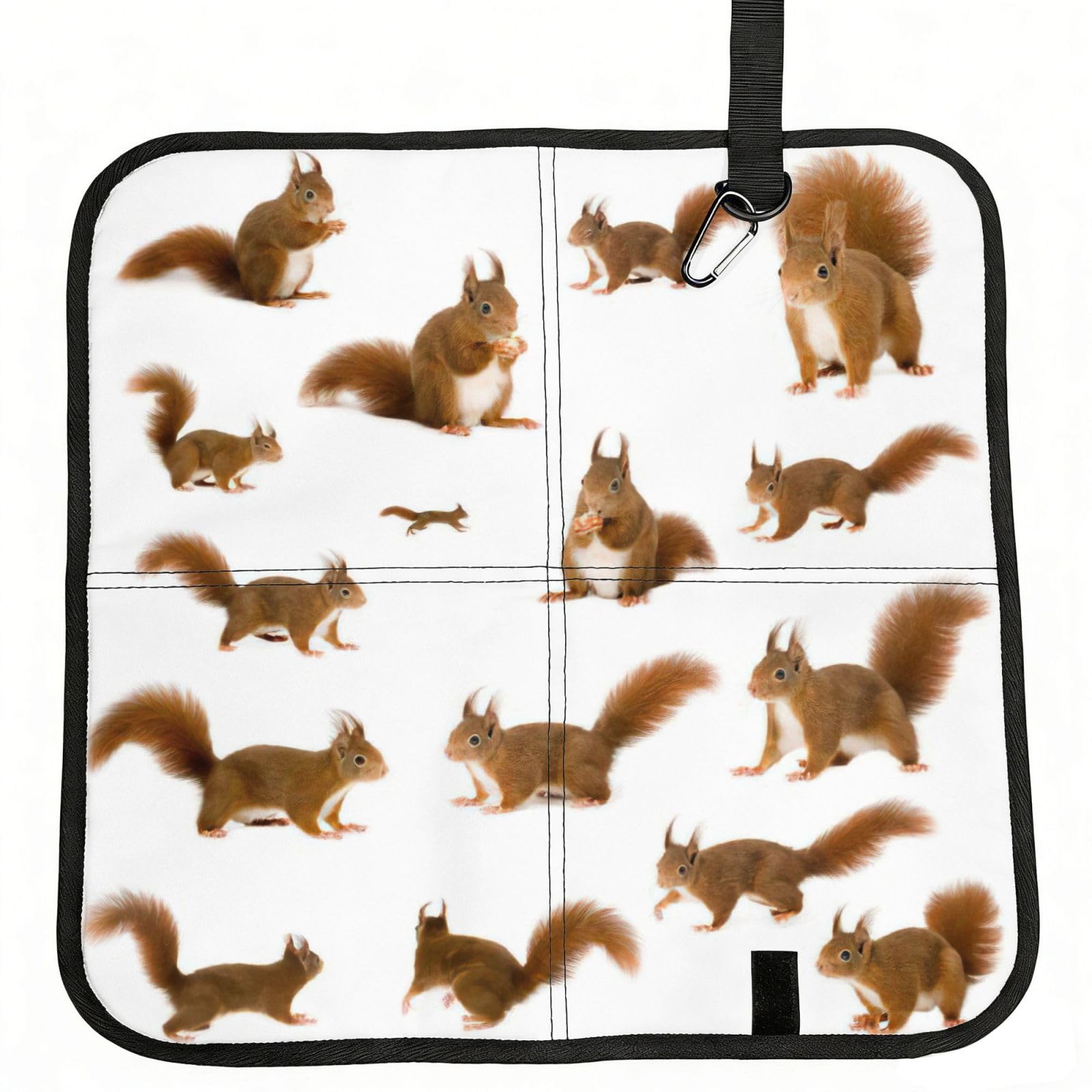 bghdfa Cute Squirrel Print Outdoor Sitting Mat Waterproof Oxford Cloth Seat Cushion Folding Foam Camping Seat For Picnic