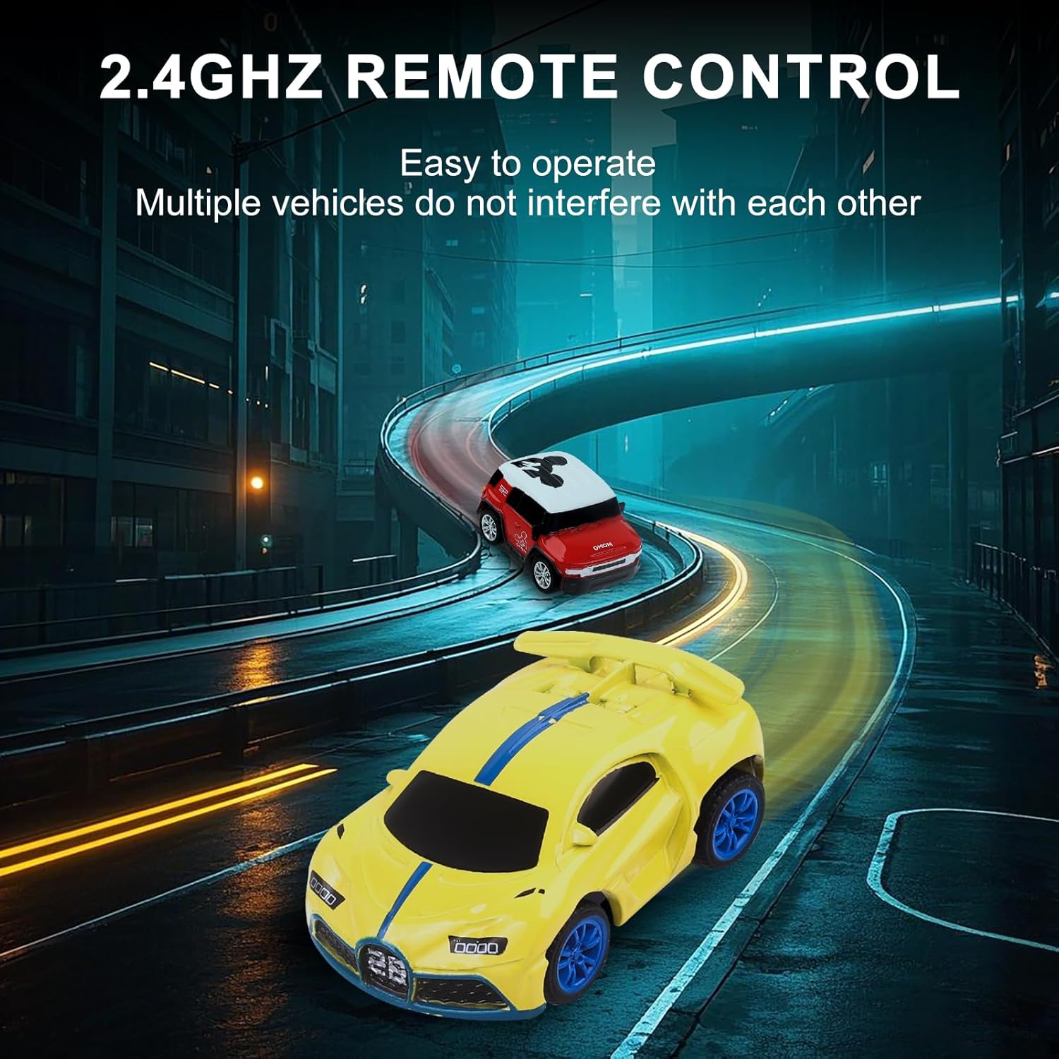 LsuBhef Mini New Watch Remote Control Car Halloween Toy, 2.4GHZ RC Racing Car Battle Watch Toys for Kids Boys Girls,LED Lights, USB Charging,Birthday Party, Silvery