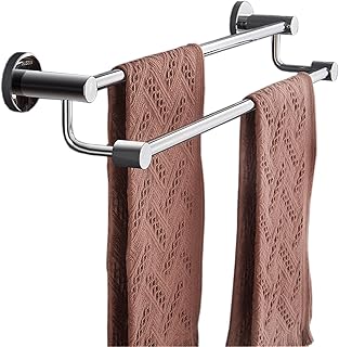 Kąpiel podwójny ręcznik szyna barowa, stojak na ścienną stojak na ręczniki do łazienki lub kuchni, 30cm-120cm polerowane ręcznik ze stali nierdzewnej Srebrny, mocowanie śruby (Size : 100cm)