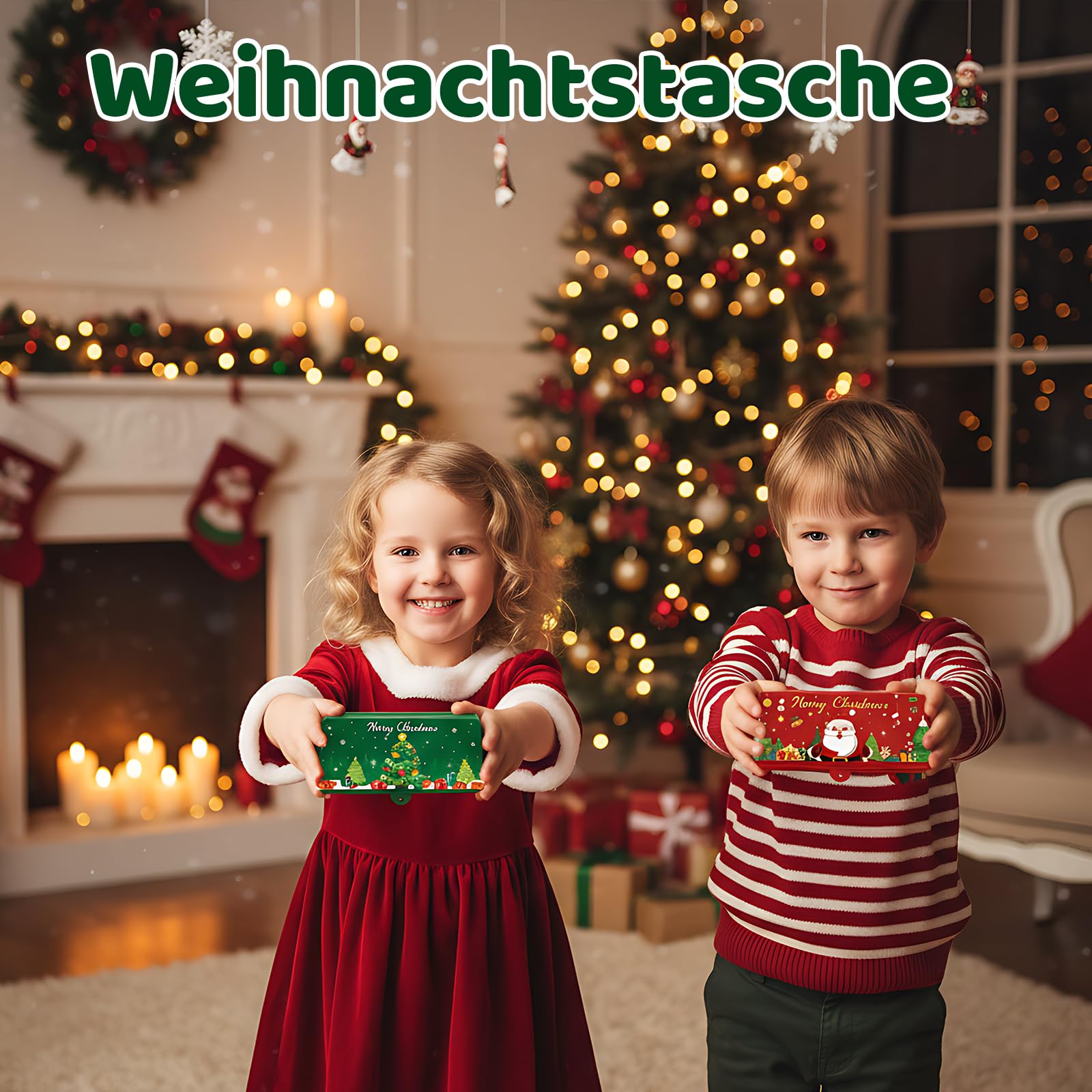 6 Stück Weihnachten Geldgeschenk Verpackung, Weihnachtskarte Geldgeschenk mit Umschlag für Kleine Weihnachtsgeschenke für Kollegen, Weihnachtsgeschenkumschlag mit Quasten