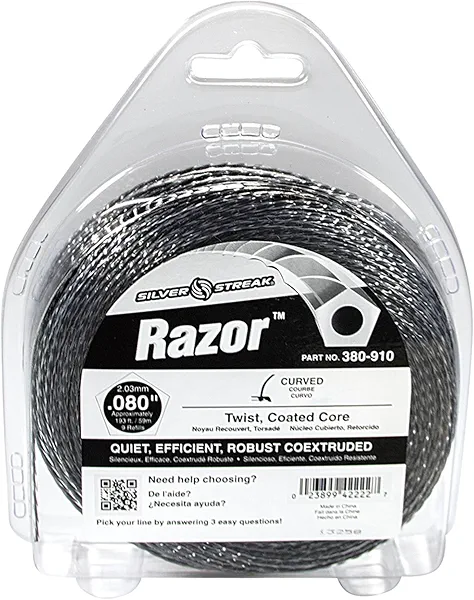 Stens Silver Streak Razor Trimmer Line, .080 1/2 lb. Donut, ea, 1