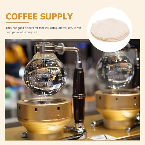 Miniatura 9 de Hemoton 20 piezas de filtro de café de algodón filtro de café filtros de café 4 sifón filtro de café sifón de tela de reemplazo de tela de filtro