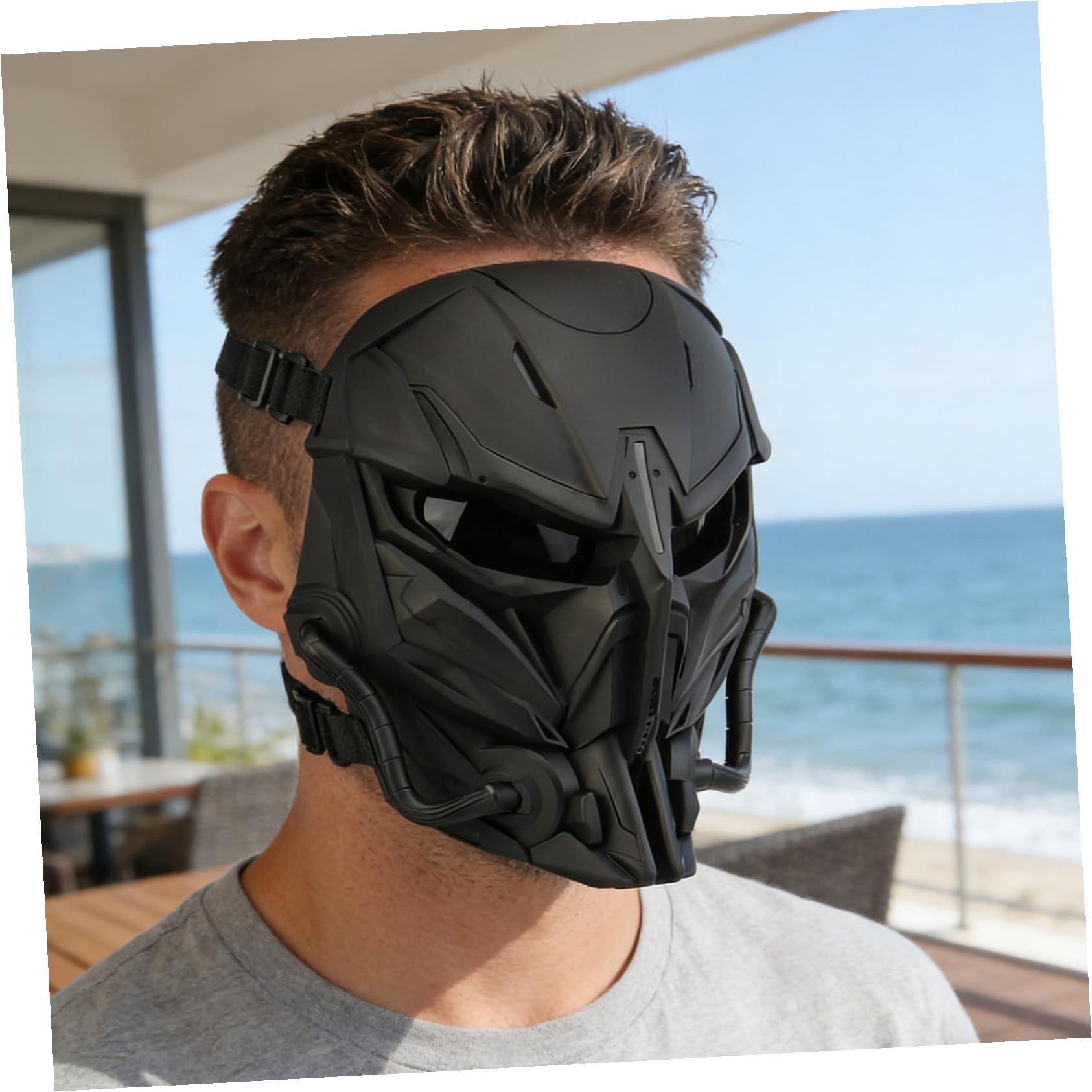 Maschera Protettiva Per Accessorio Per Cinema Versatile Design Punti Di Pressione Buona Ventilazione e Fascia Elastica Per Pratico e Sicuro
