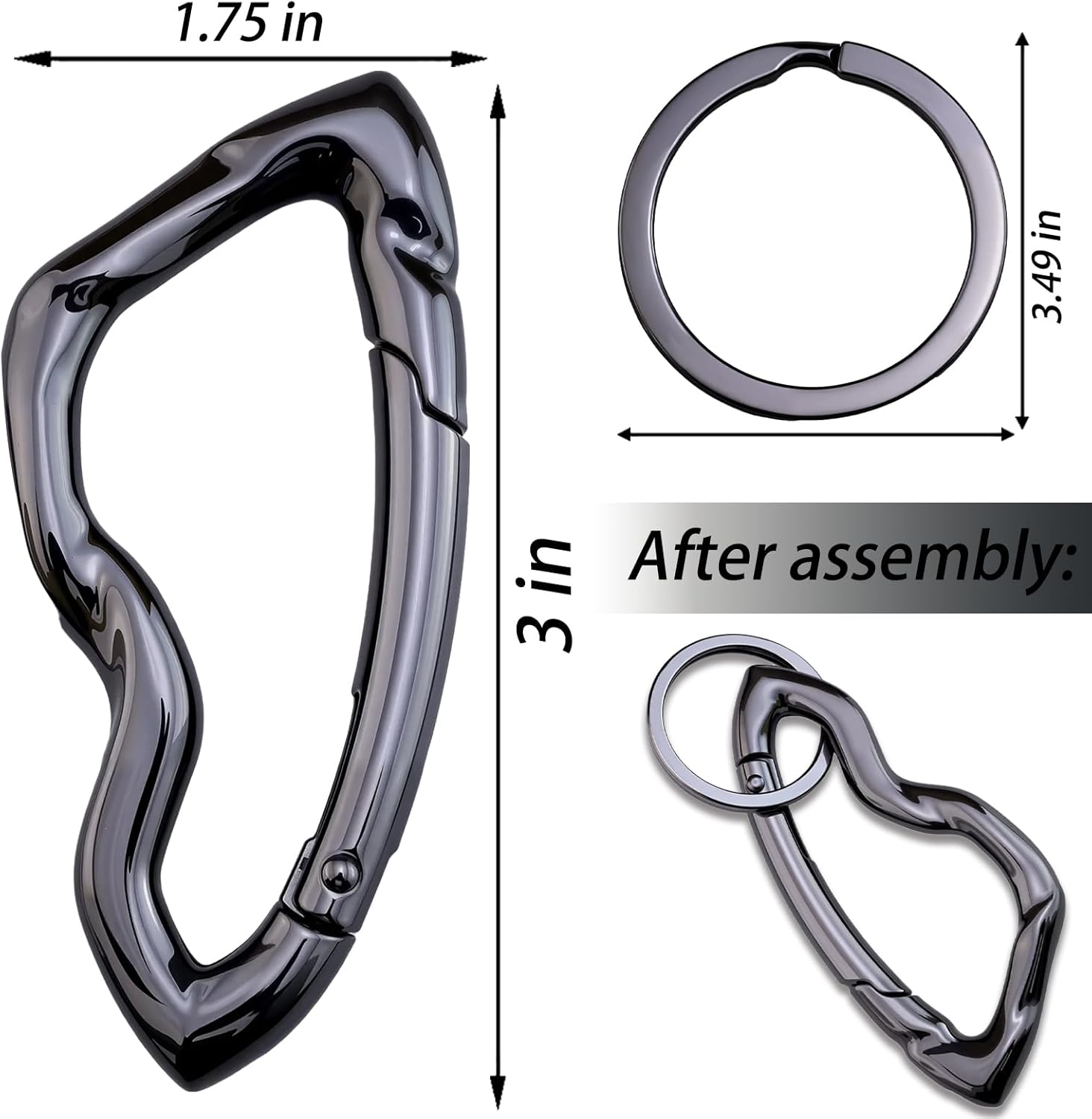 Cute Carabiner Keychain for Women Men Cool Durable Alloy Key Ring Clip for Backpacks Key Holder Y2K Accessories - Image 8