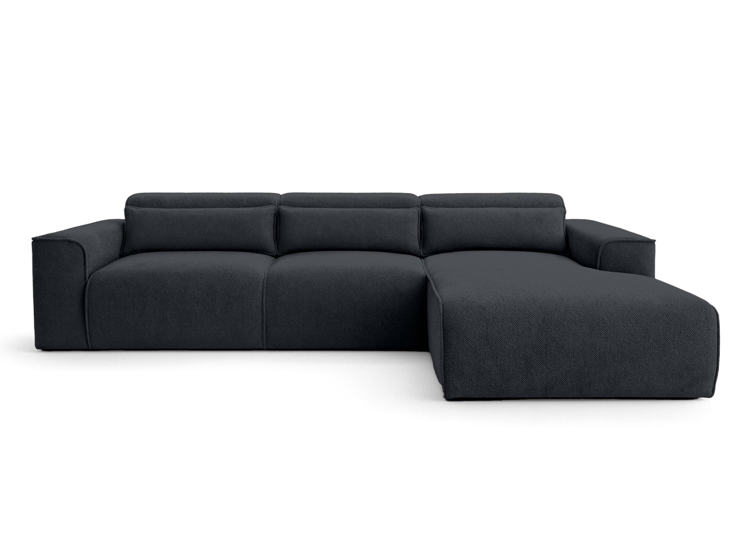 AXLIVING Ruyam Canapé d'angle avec Fonction Convertible Noir R