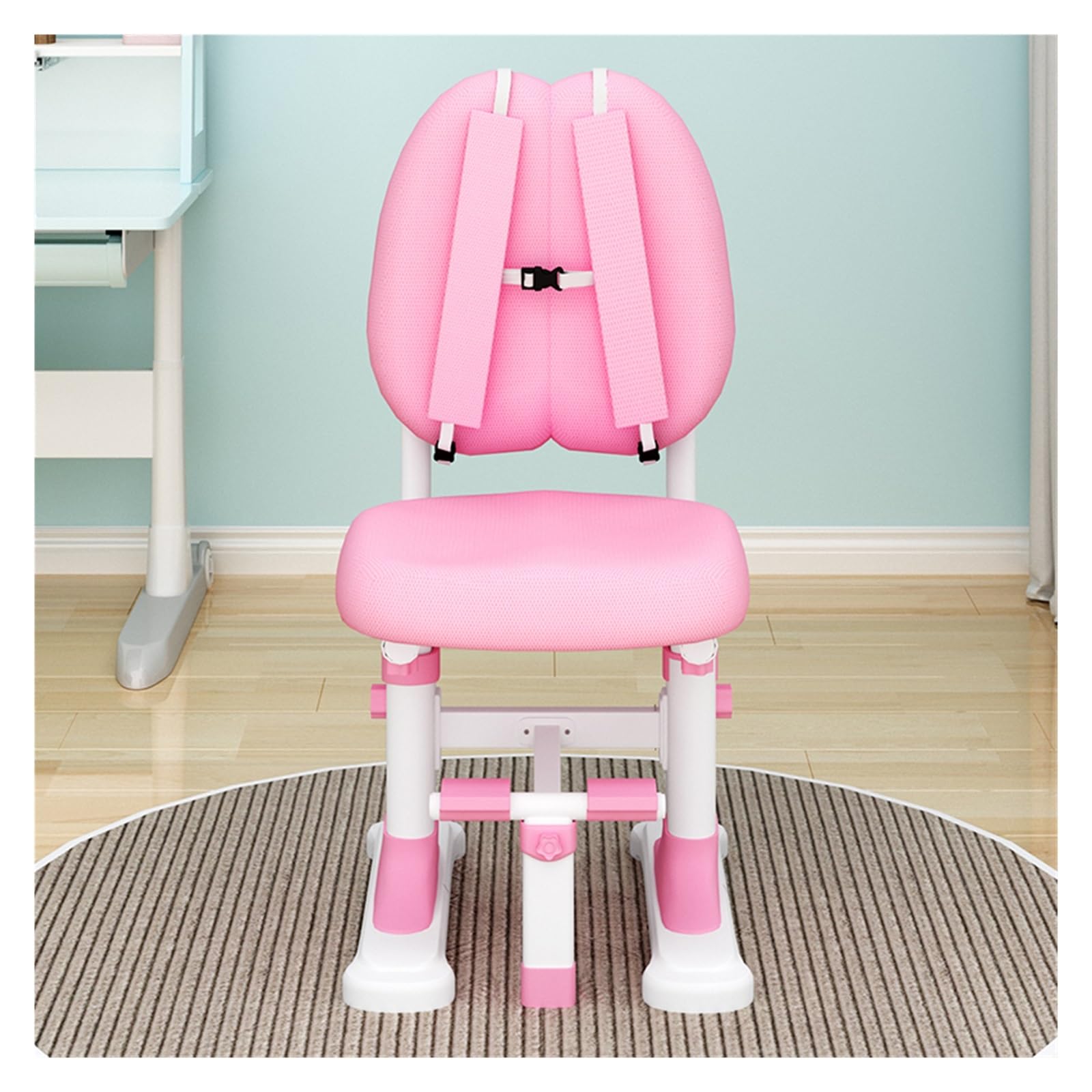Sedia Ufficio Bambini Regolabile - Ergonomica, Rosa, Per Studio Casa, Carico 150kg