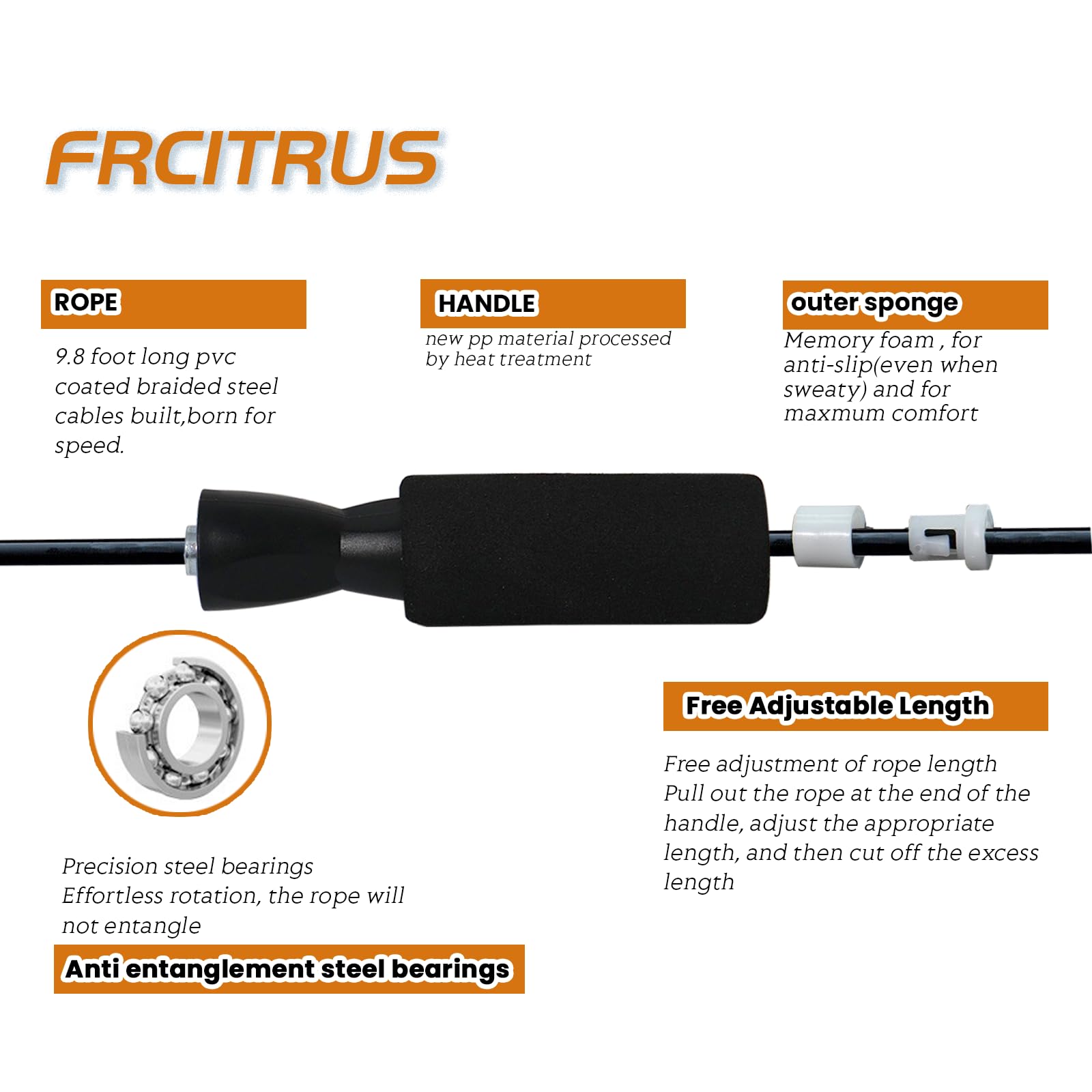 2 park pink Jump rope Adjustable Skipping Rope with Soft Foam Handles