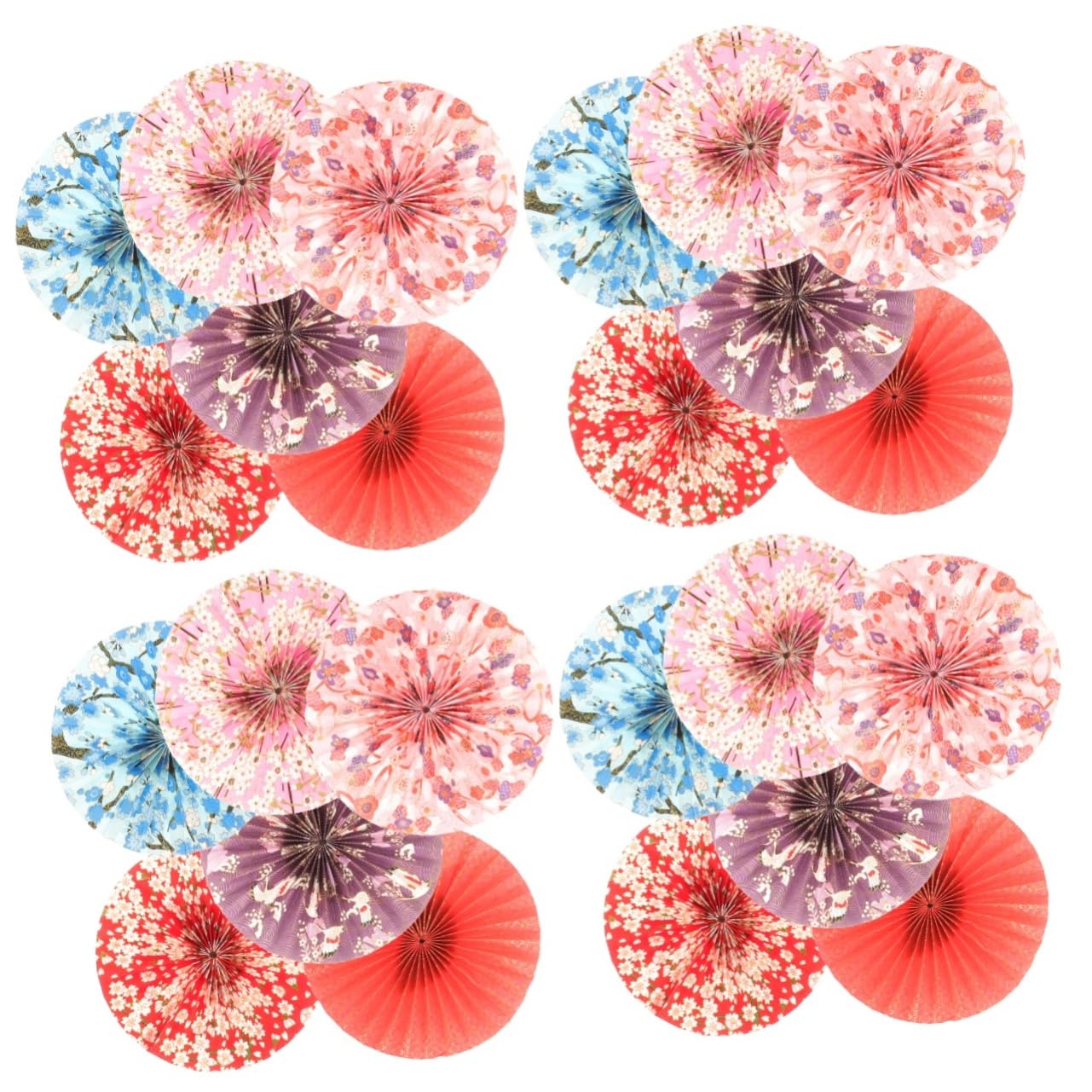 ABOOFAN STK Fächerblume aus japanischem Papier Klebeband doppelseitig Double Sided Tape Hochzeitspapier-Fans Zellpapier-Fan Dekoration Hochzeitsdeko Papierfans basteln Papierstütze