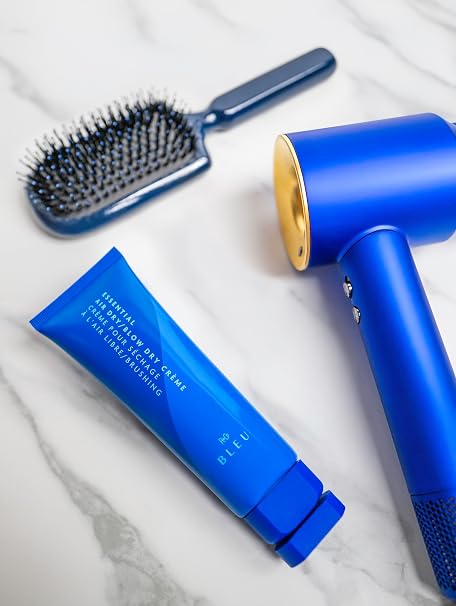 R+Co BLEU Essential Air Dry Blow Dry Creme Lightweight Heat Protectant Styling Cream for Frizz Control, Hydration & Shine Smooths & Detangles for All Hair Types Paraben-Free 4.2 oz