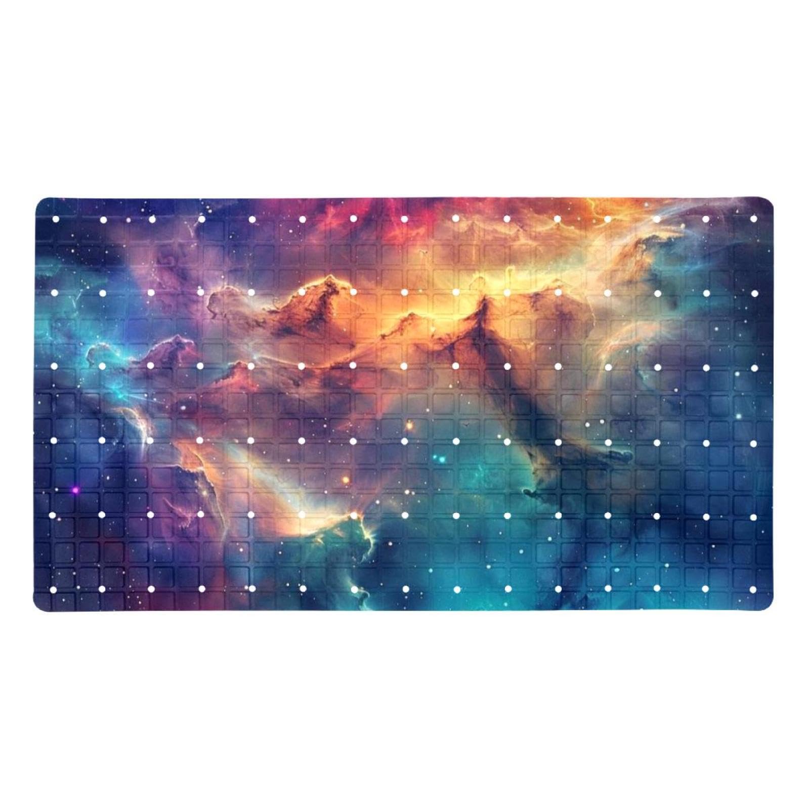 Tapis de bain antidérapant galaxie romantique : évadez-vous dans votre douche