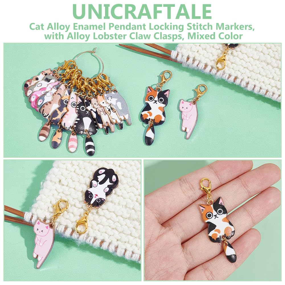 Stitch markers, anneaux marqueurs tricot renards, 7 marqueurs de maille automne, fox notion, accessoire tricot, crochet, cadeau tricot - France