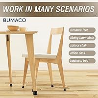 Vista 5 de BUMACO - Protectores para patas de silla y proteger pisos de madera, almohadillas de silicona para protección de pisos